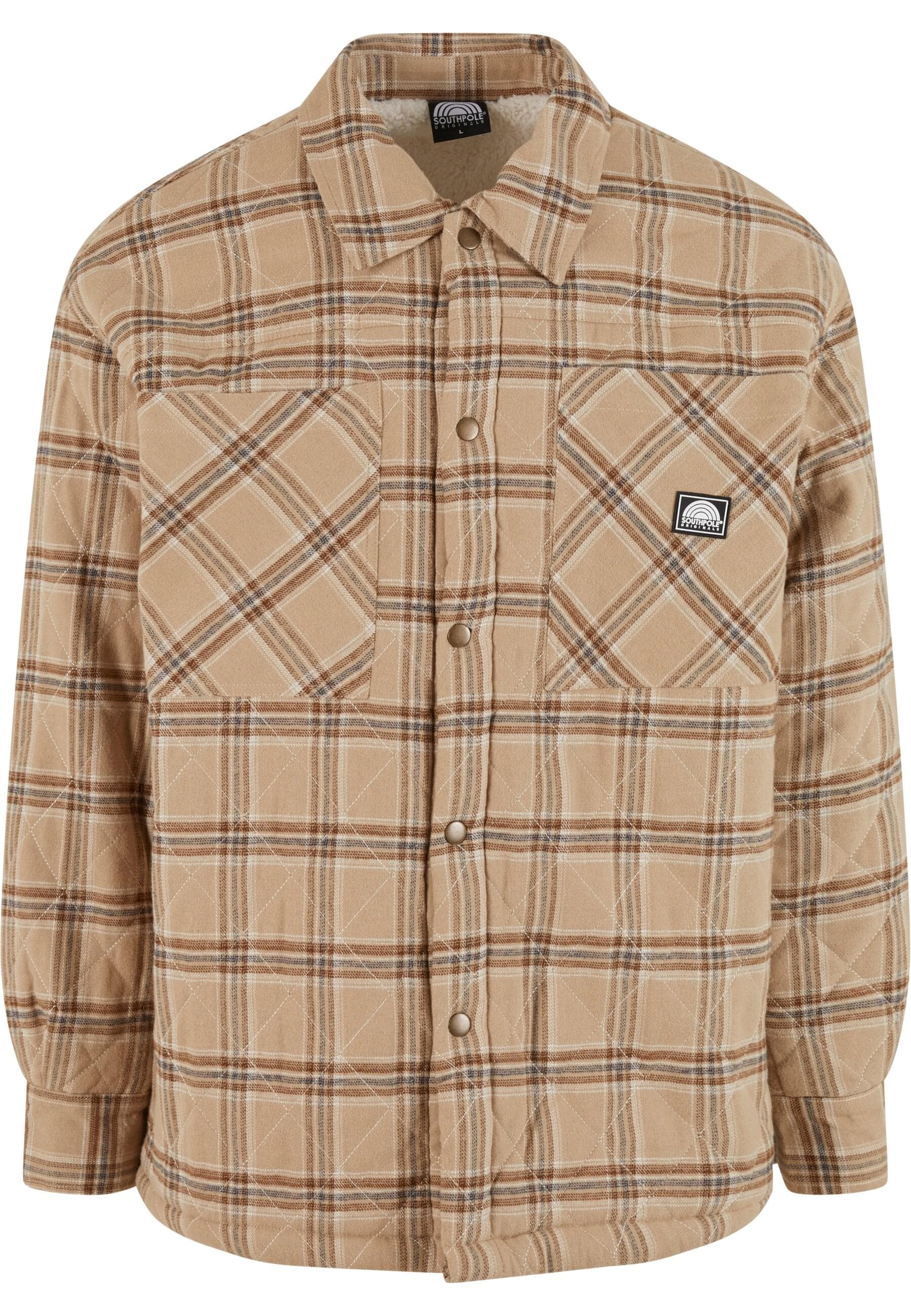 Southpole Langarmhemd "Southpole Herren Southpole Flannel Quitted Shirt Jacket", (1 tlg.)