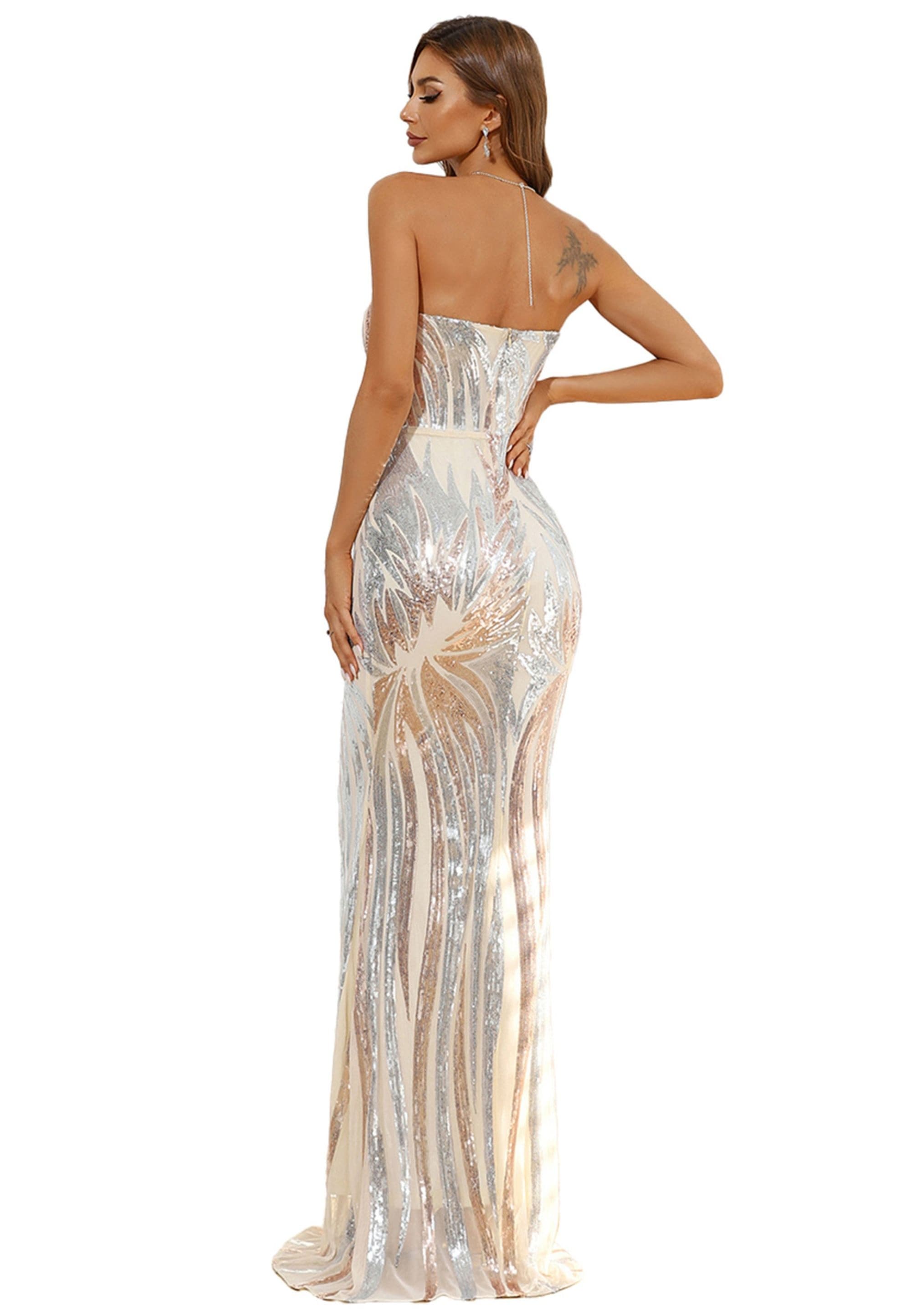 Moda Minx Jerseykleid »Eden Long Dress«, mit schimmernden Elementen