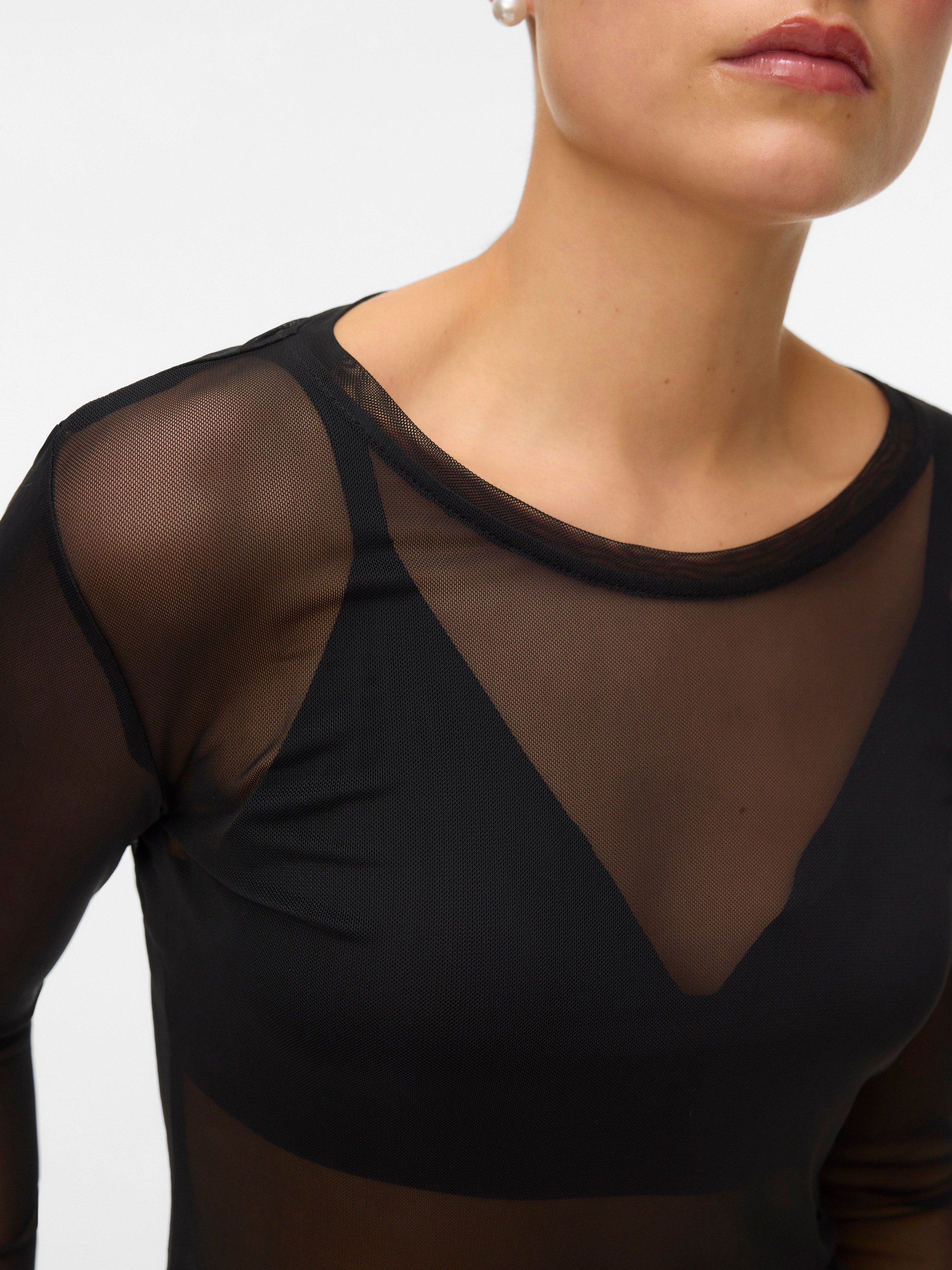 Thumbnail - Vero Moda Langarmshirt "VMLOVA LS MESH TOP JRS NOOS"