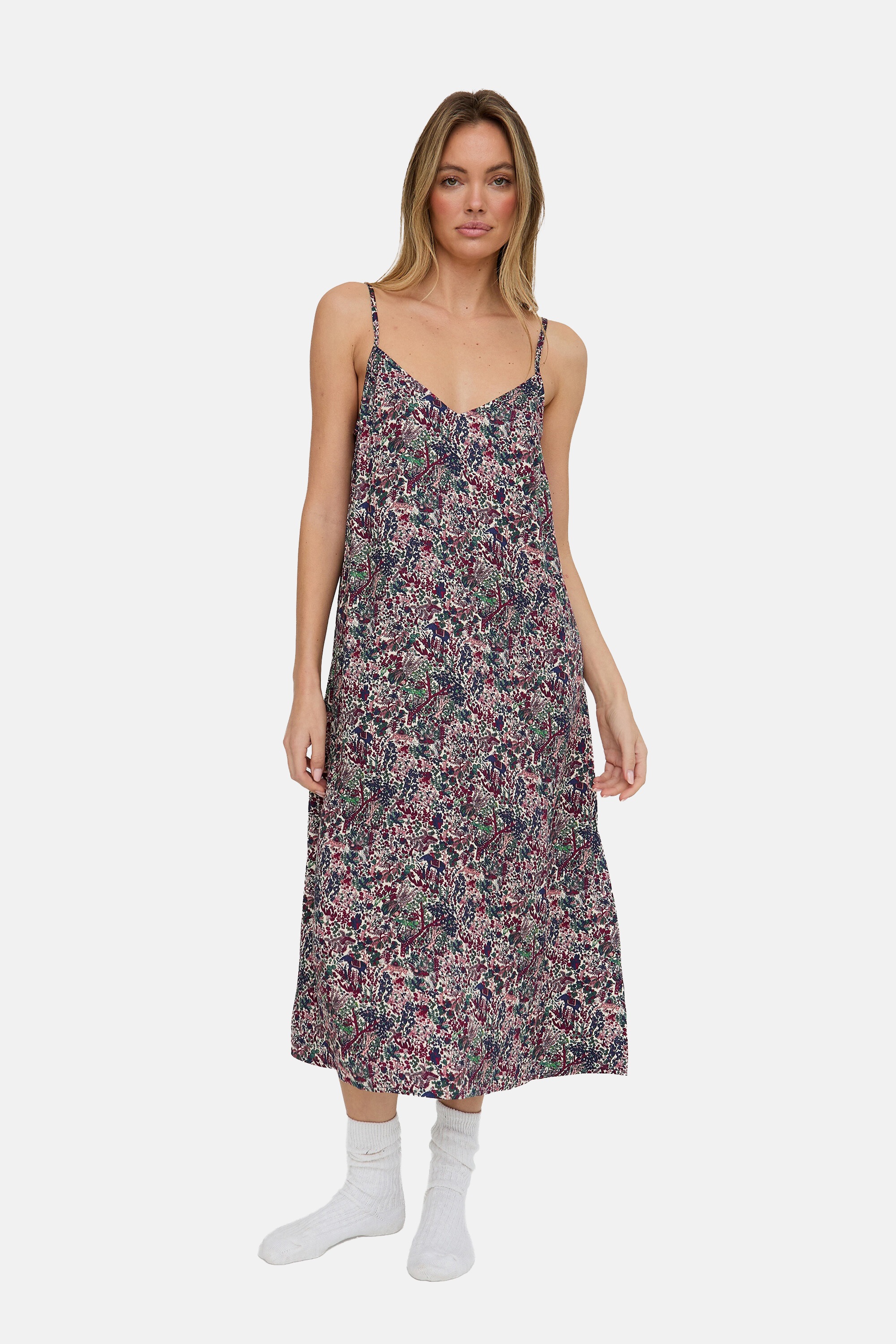Lily and Lionel Schlafanzug "Rosie V-Neck Jasmine Print Nightie Damen" günstig online kaufen