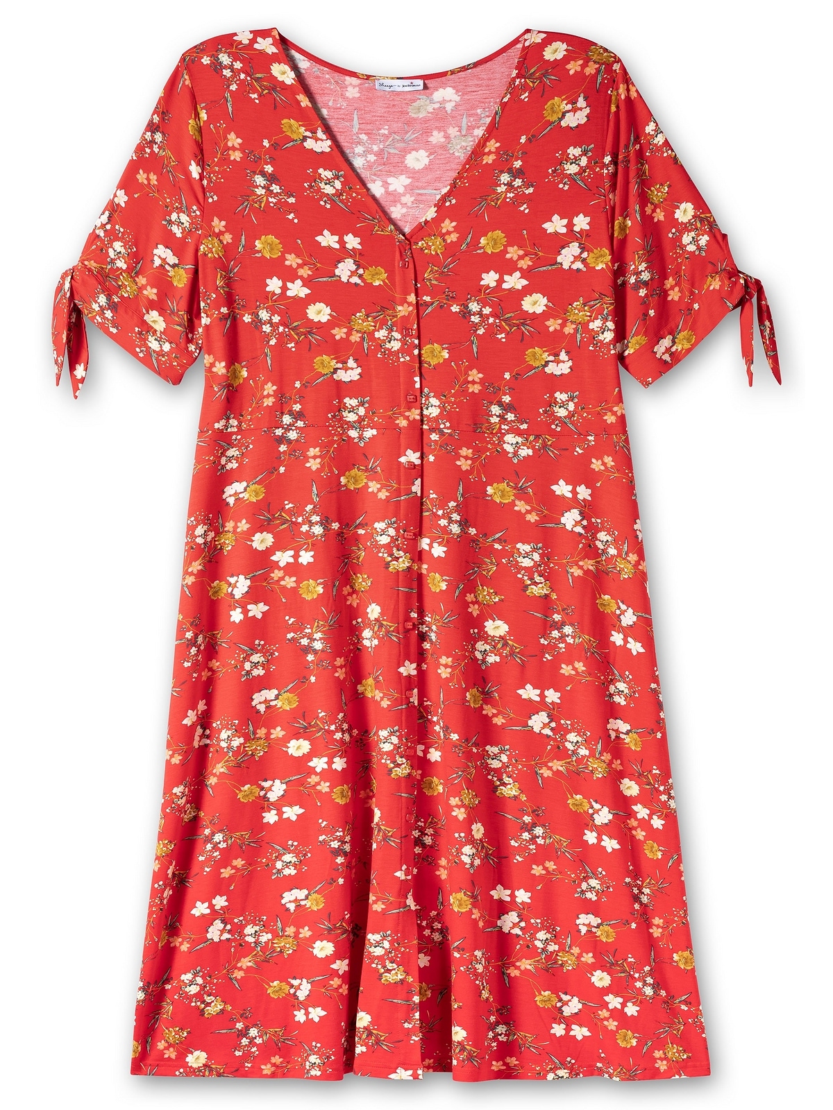sheego by Joe Browns Jerseykleid »Große Größen« mit Blumendruck und  Zierknopfleiste | V-Shirts