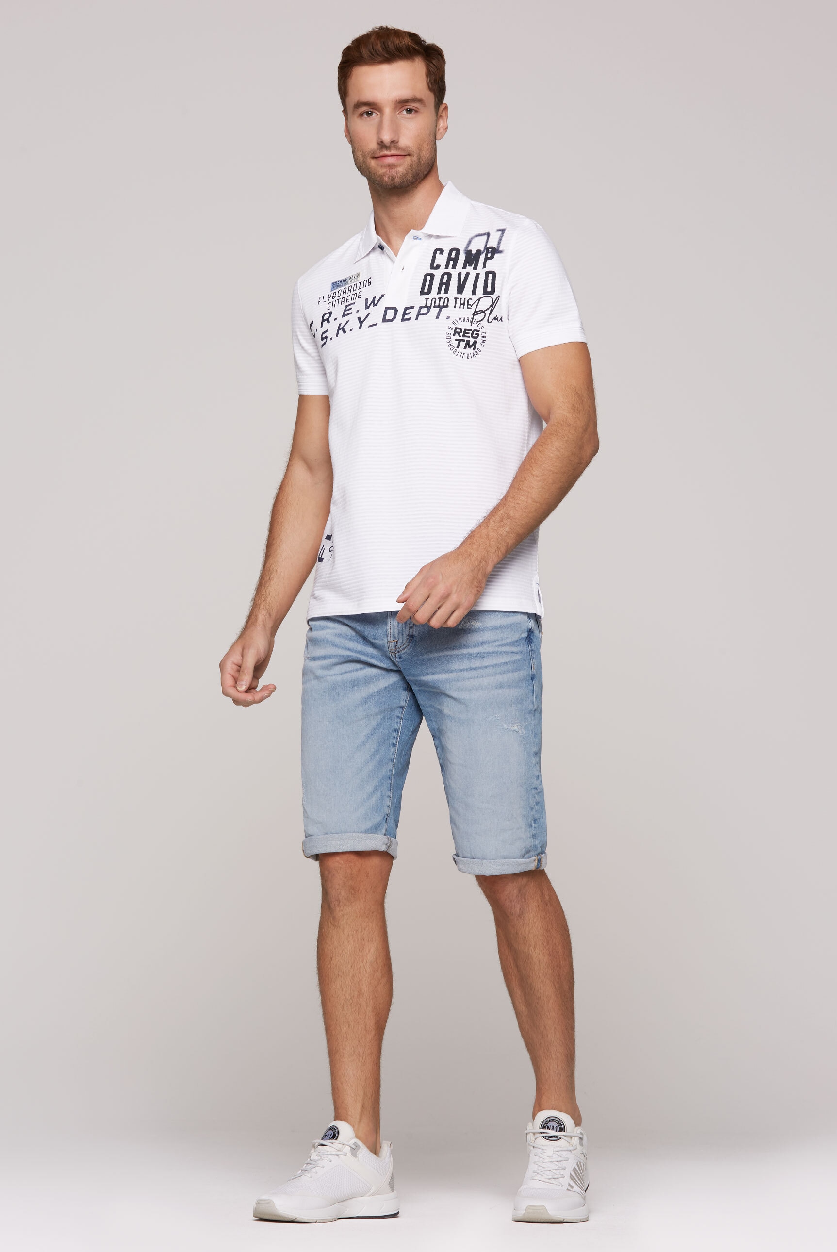 CAMP DAVID Poloshirt, aus Baumwolle