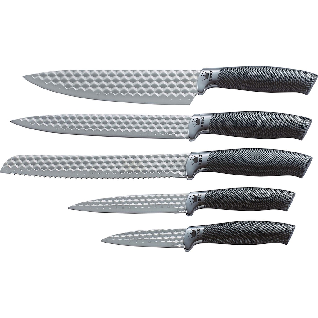 KING Messer-Set »CARBON DIAMOND«, (Set, 5 tlg.)