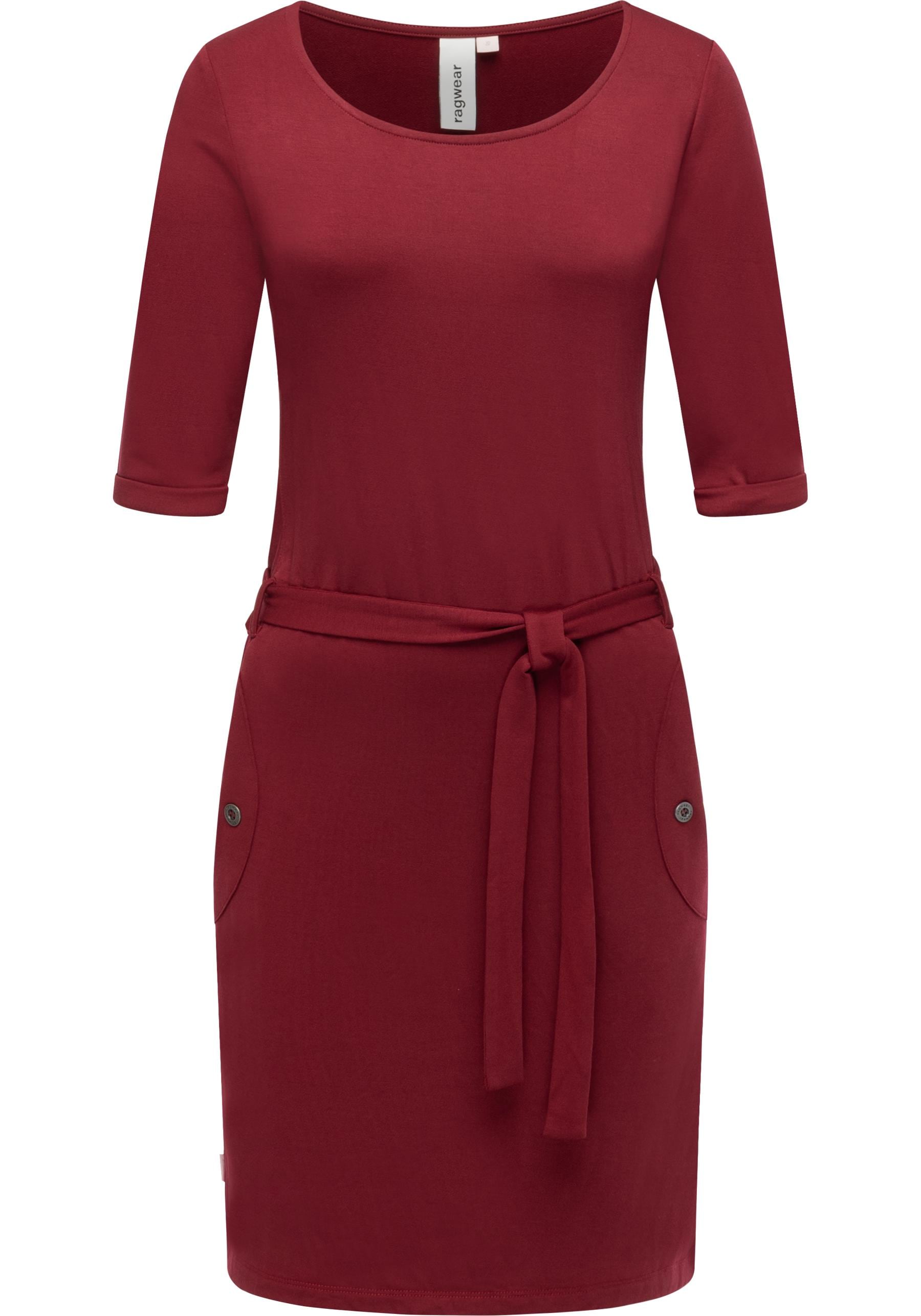 Ragwear Jerseykleid "Kenisha", Elastisches Midikleid mit Taillengürtel günstig online kaufen