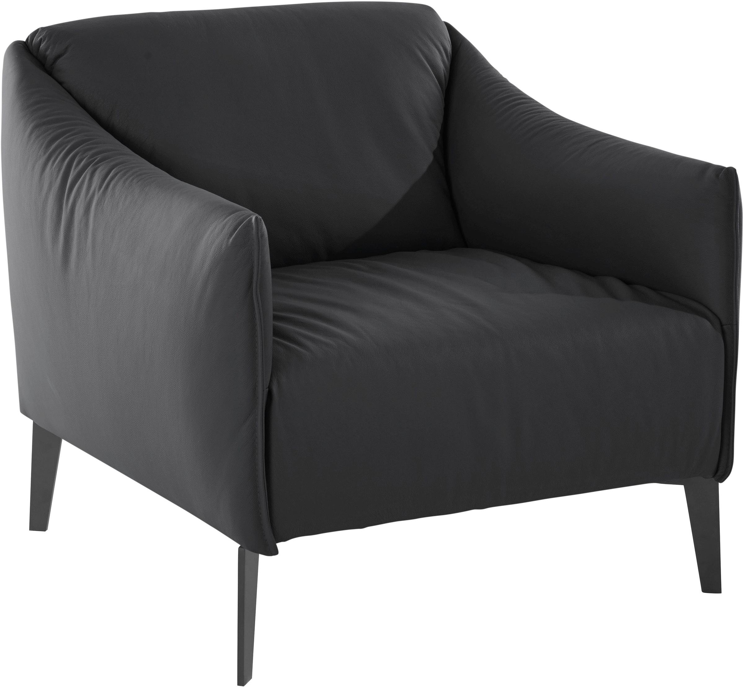 W.SCHILLIG Cocktailsessel "sally Designsessel, zeitlos und bequem, tolle Verarbeitungsdetails" mit Metall-Winkelfüßen in Schwarz pulverbeschichtet