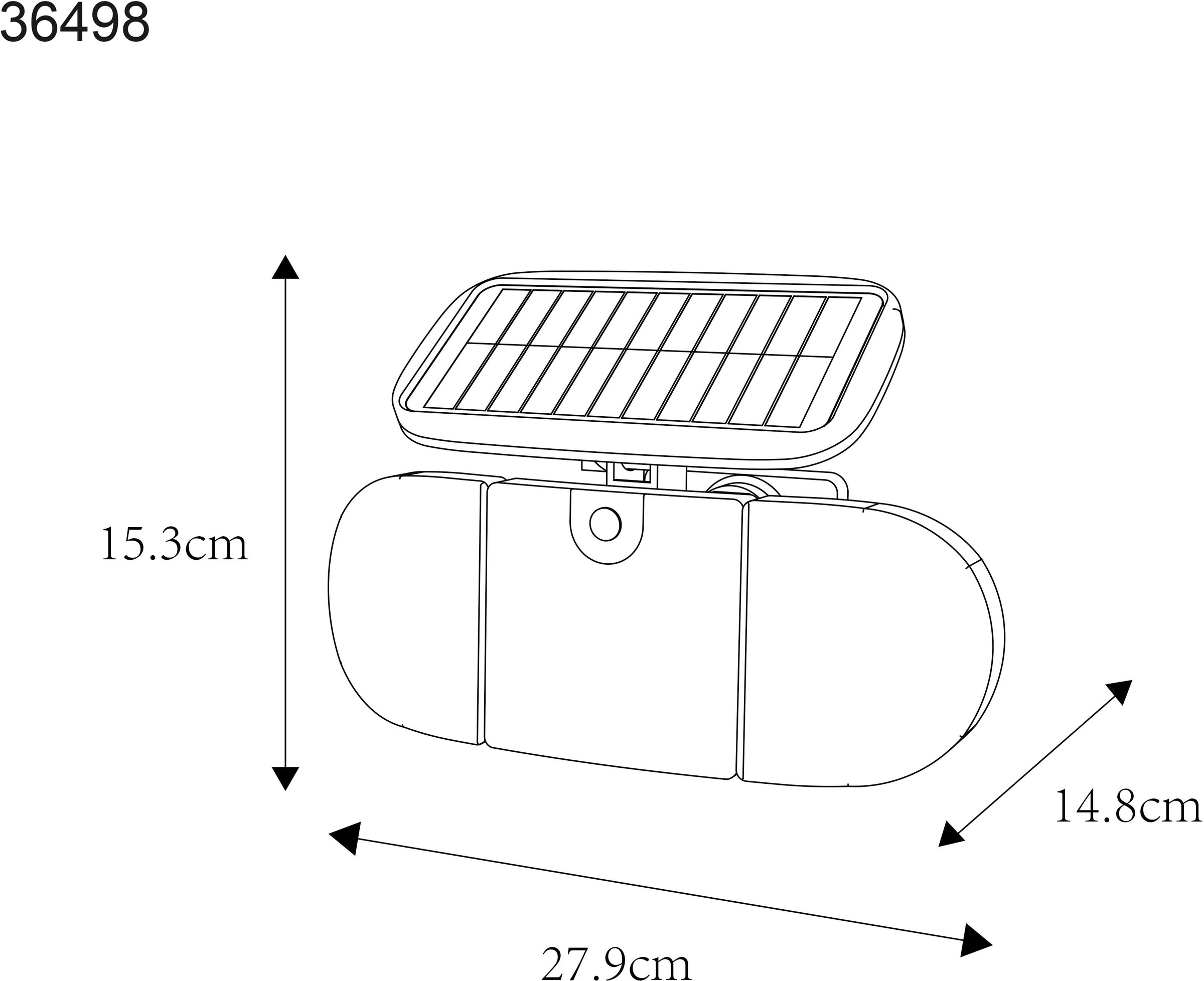 GLOBO LIGHTING LED Solarleuchte »SOLARLEUCHTE KUNSTSTOFF SCHWARZ MATT, 1XLED« LED-Modul 1 Stk. Kaltweiß Solar Garten Terrasse Außenbeleuchtung Funktionsleuchte Außenbereich