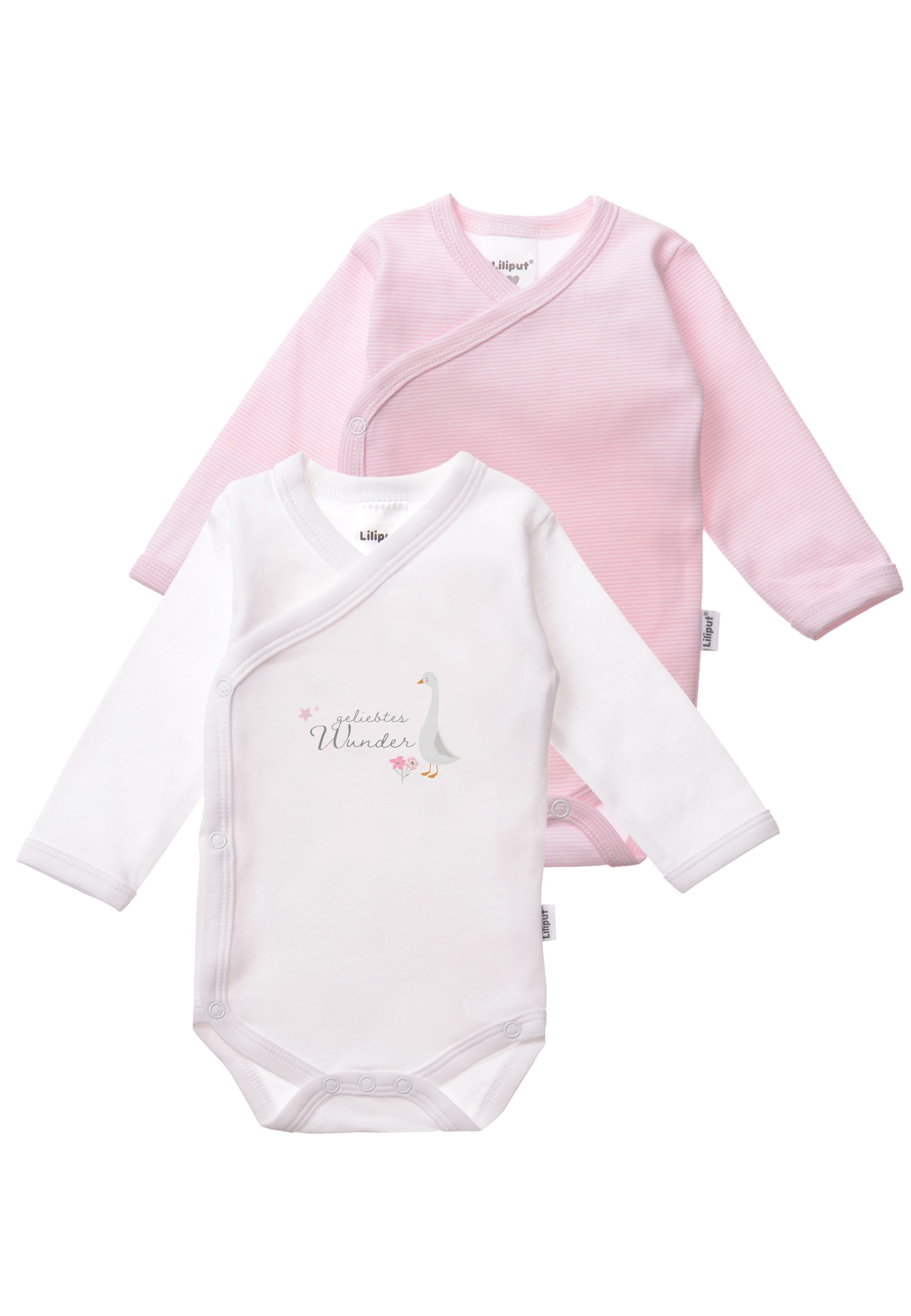 Liliput Wickelbody »Geliebtes Wunder«, mit niedlichem Print im 2er-Pack