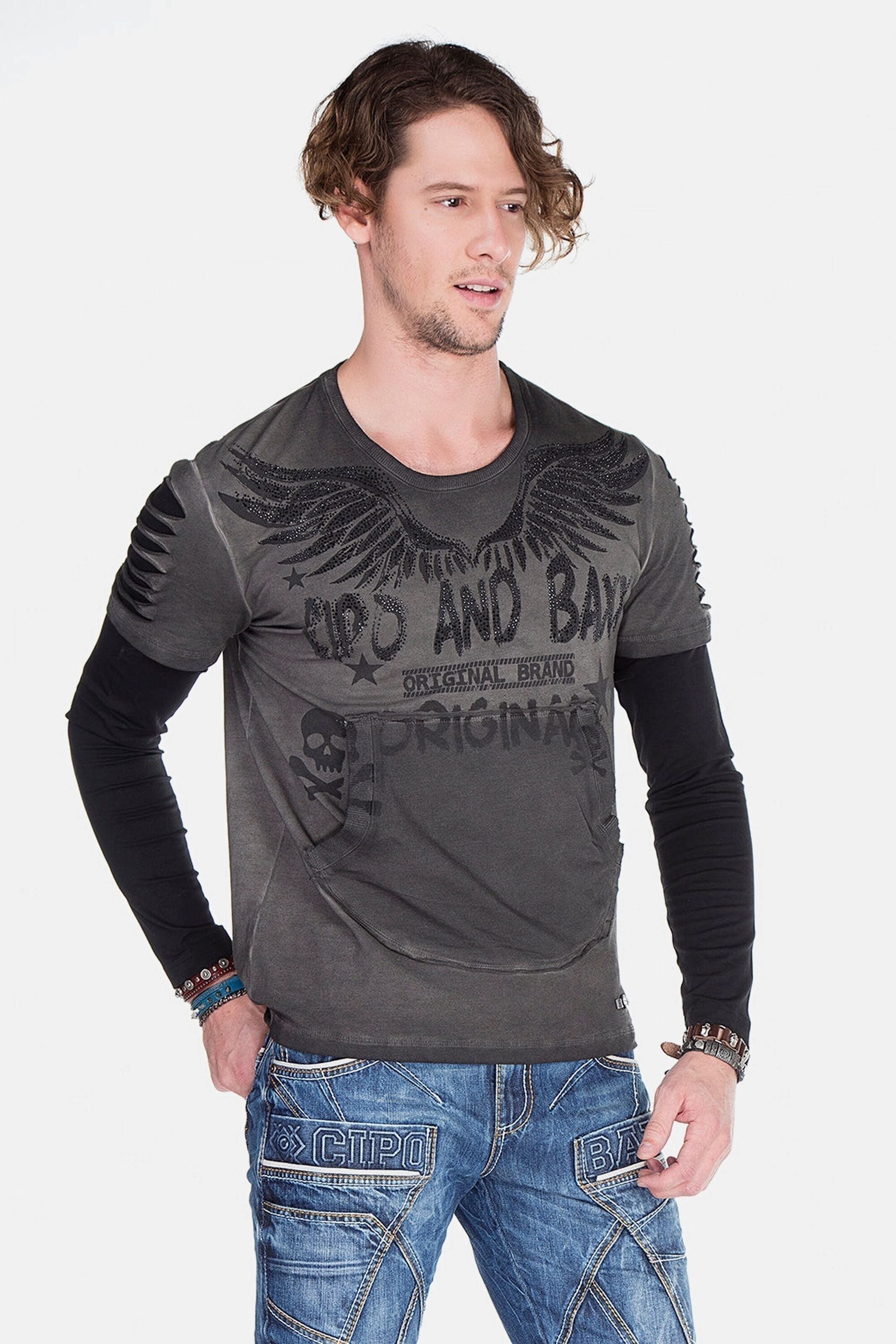 Cipo & Baxx Sweatshirt »Sweatshirts«, mit Motiv-Print, CL-265