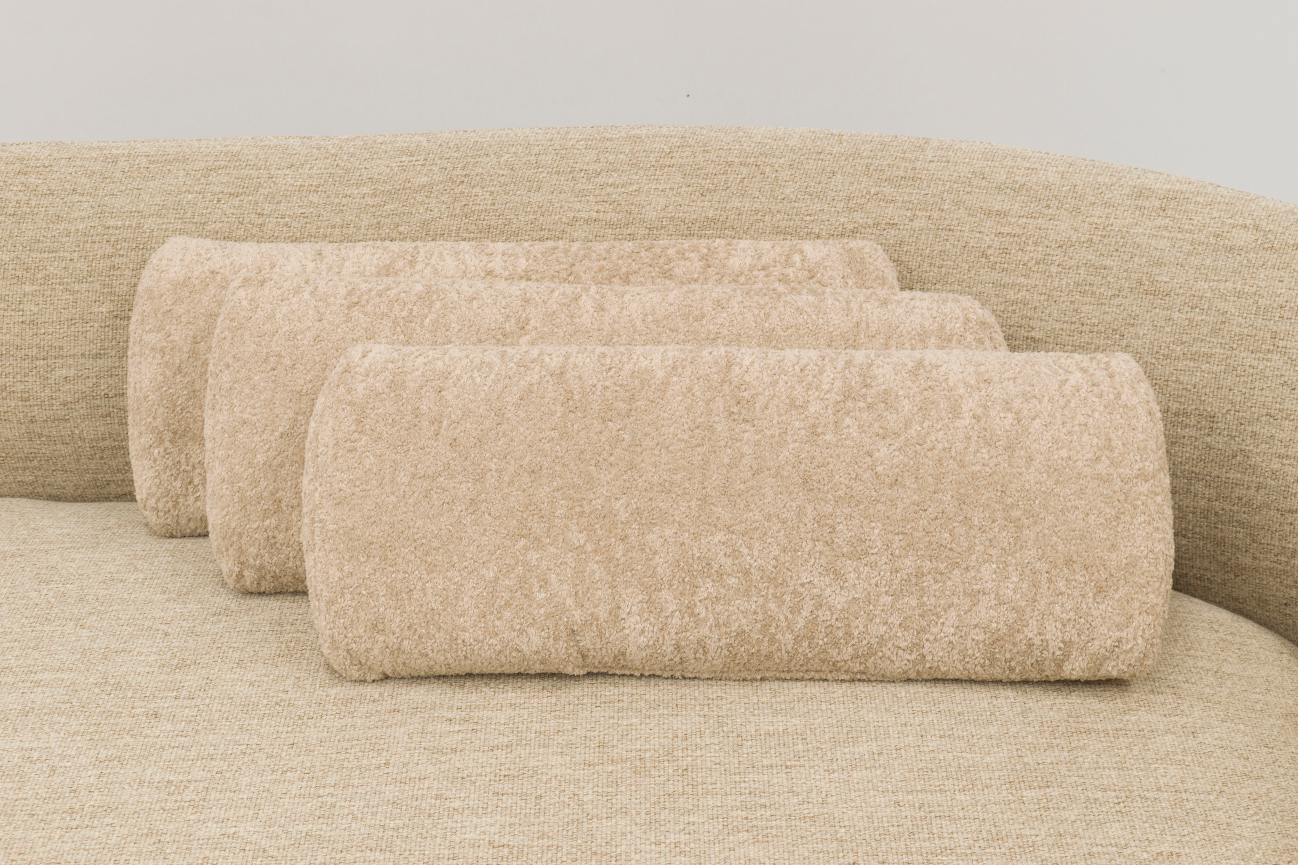 OTTO home Dekokissen "Ballerup" Dekokissen mit Füllung, Nierenkissen 3er Set 59x23cm