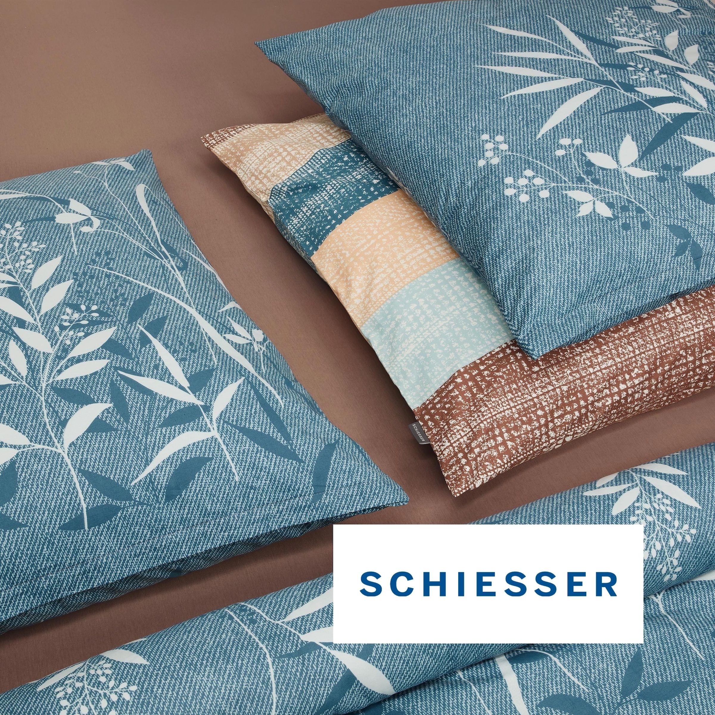 Schiesser Bettwäsche »Emilia aus weicher Baumwolle und texturierten Streifen« 2 Stk. OEKO-TEX® MADE IN GREEN
