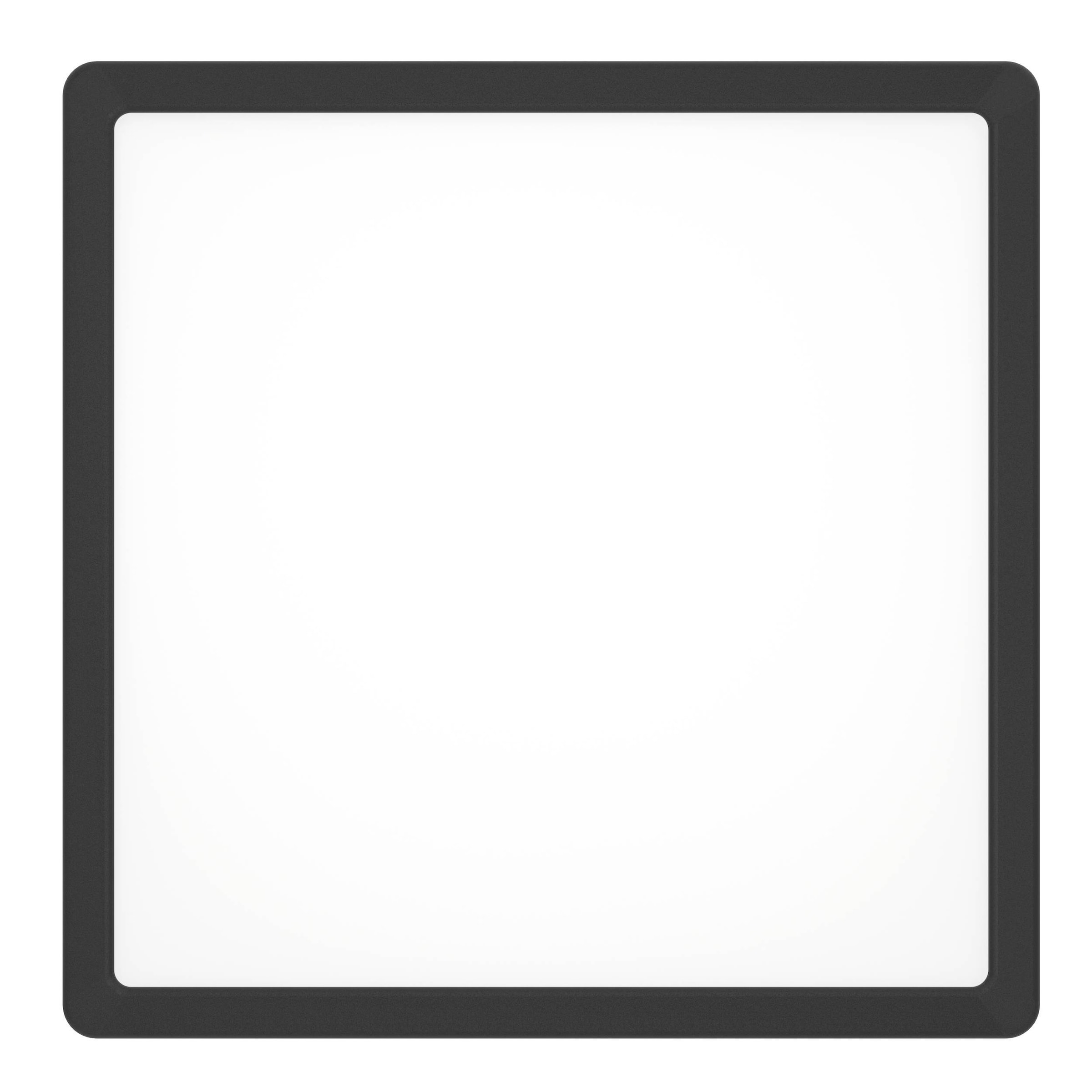 EGLO Aufbauleuchte »Fueva 6 Deckenlampe, Badlampe Decke, Kunststoff, IP44, Aufbaulampe« LED-Modul 1 Stk. Kaltweiß | Neutralweiß | Warmweiß Aufbauleuchte - L29 x B29 x H2,5 cm - schwarz - 13W inkl.