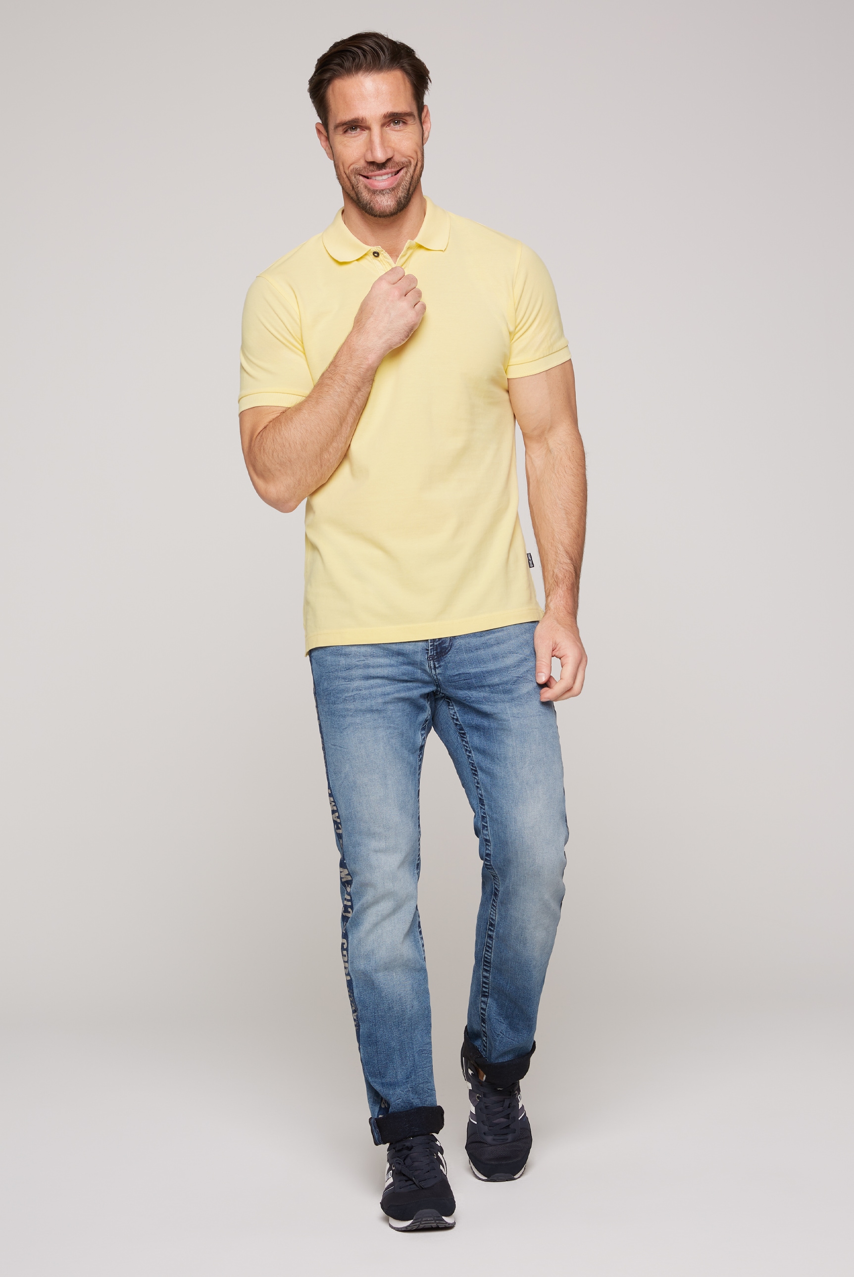 CAMP DAVID Poloshirt, mit Seitenschlitze