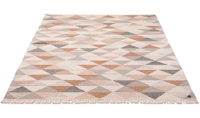 TOM TAILOR Teppich »Triangle Kelim«, rechteckig, 5 mm Höhe, handgewebt, mit Fransen,... kaufen