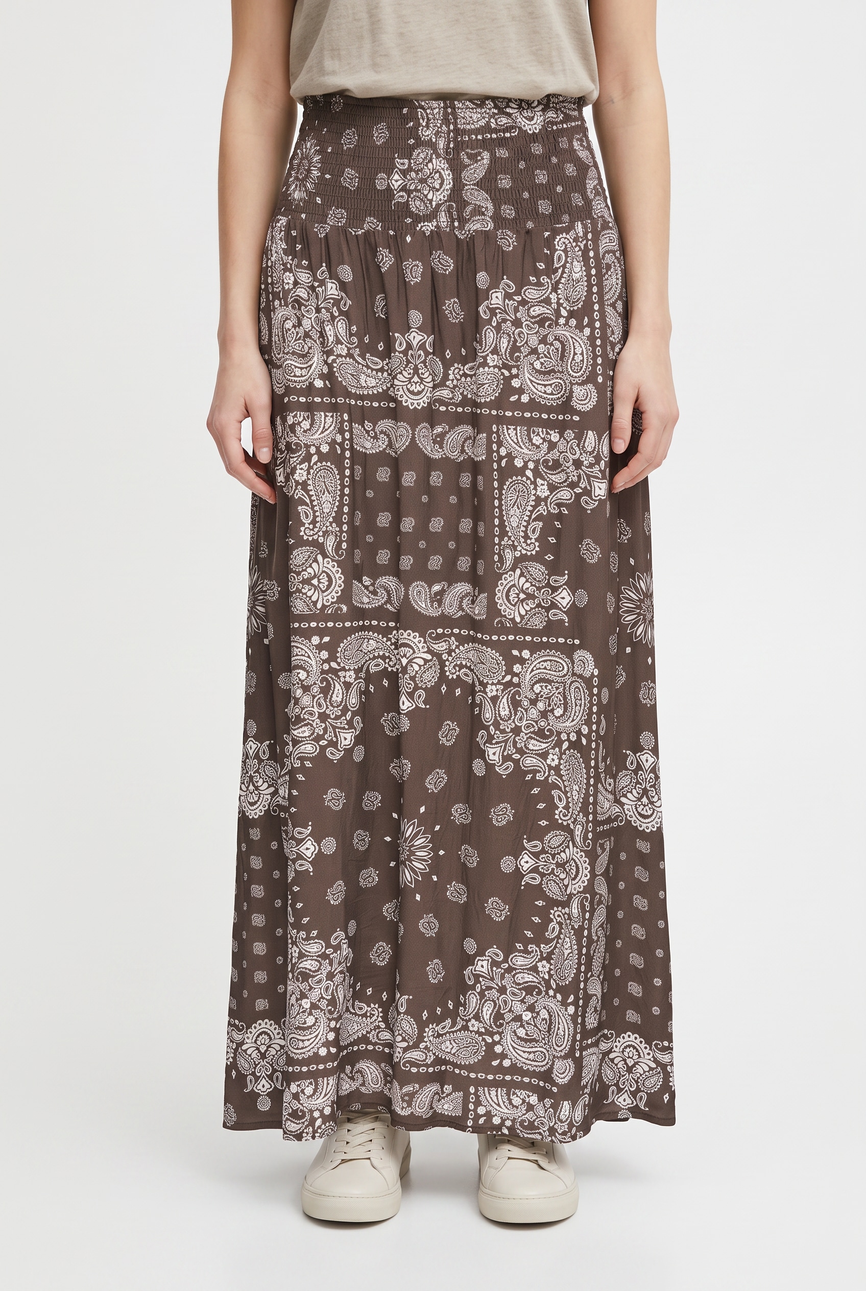 ONLY Maxirock "ONLSAKI AMBEL LONG BAND SKIRT WVN" Viskose