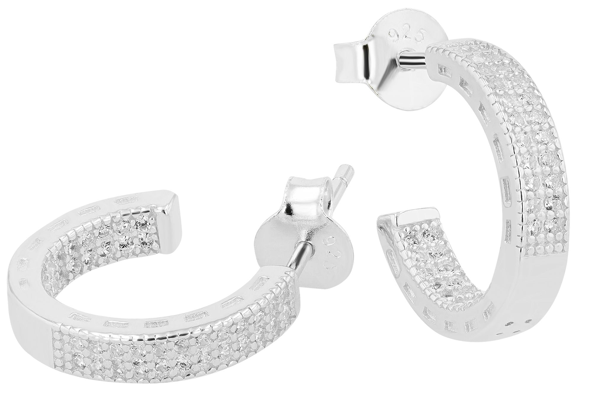 Adelia´s Paar Ohrhänger "Ohrringe – Ohrstecker aus 925 Silber mit Zirkonia" Ein kleines Geschenk mit großer Wirkung