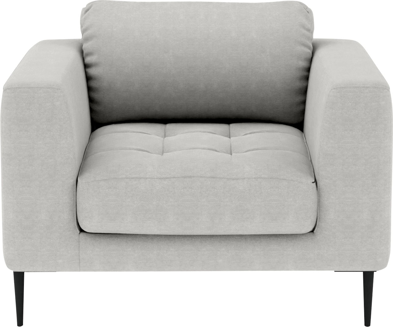 TRENDMANUFAKTUR Sessel »Luzi, Loungesessel, modern mit extra hohen Füßen« Designsessel mit tollem Sitzkomfort, Metallfüße schwarz, Breite 96 cm