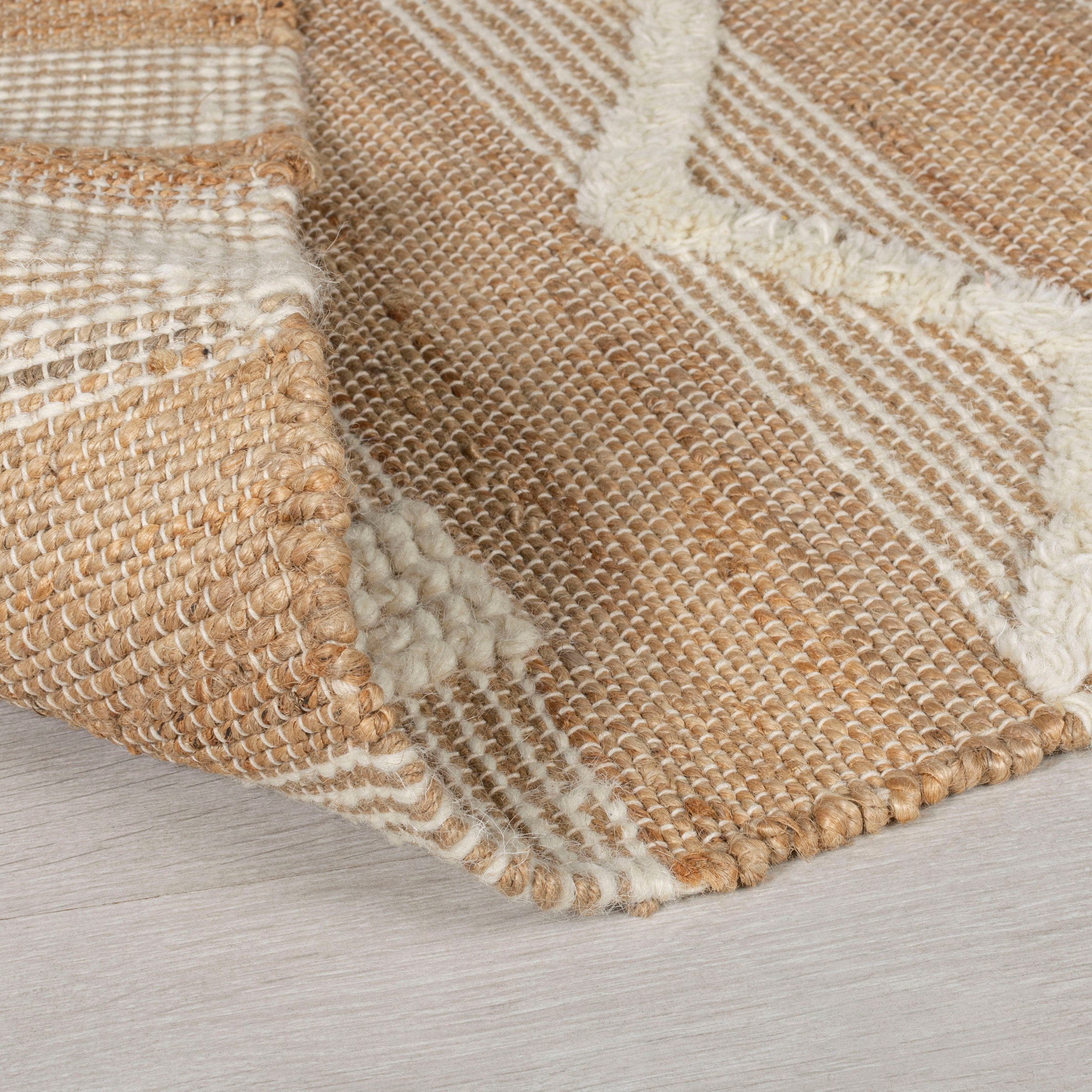 FLAIR RUGS Teppich »Medina«, rechteckig, Boho-Look, aus Naturfasern wie Wolle & Jute