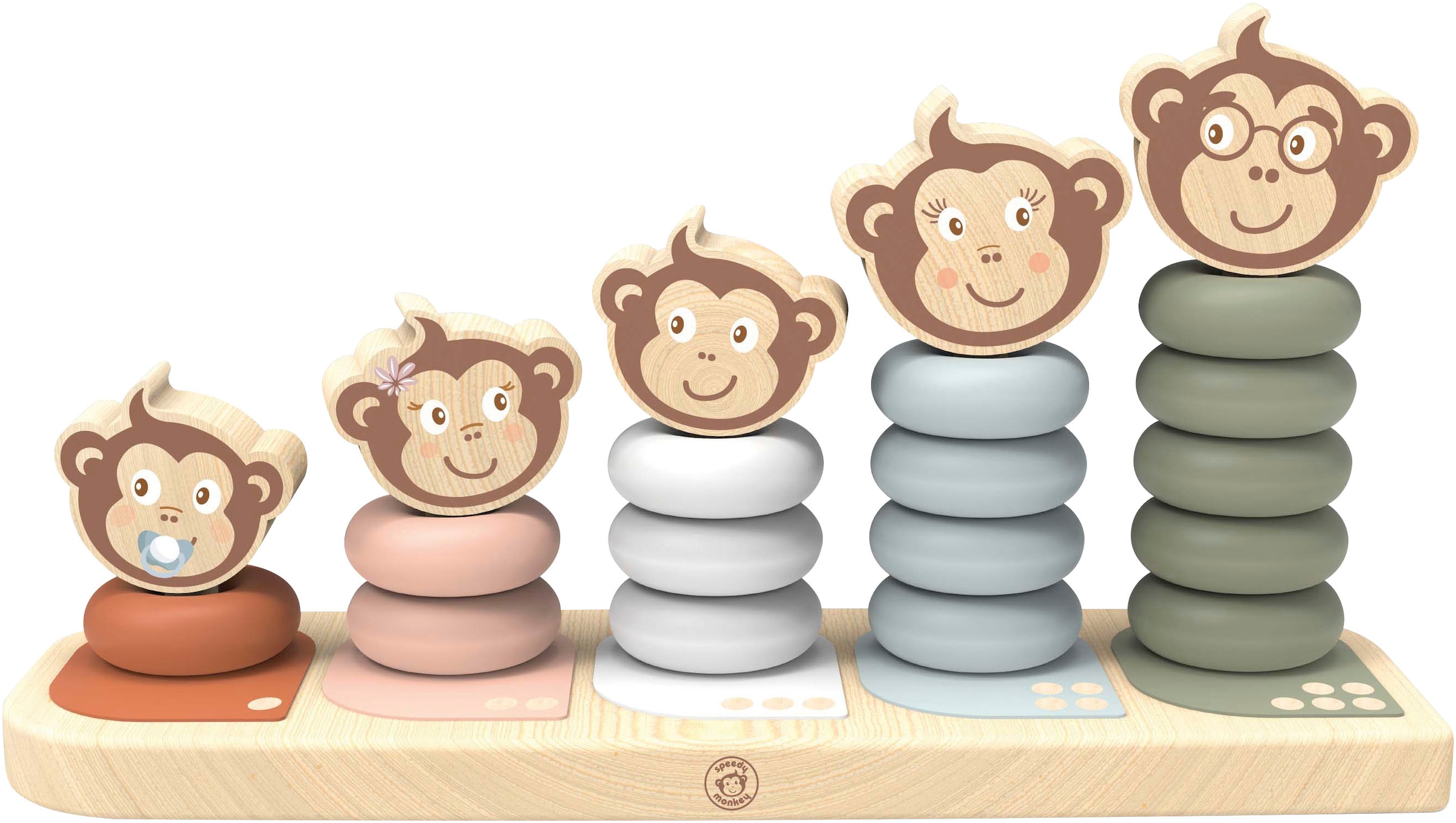 Stapelspielzeug »Affenfamilie«, aus Holz; FSC®- schützt Wald - weltweit