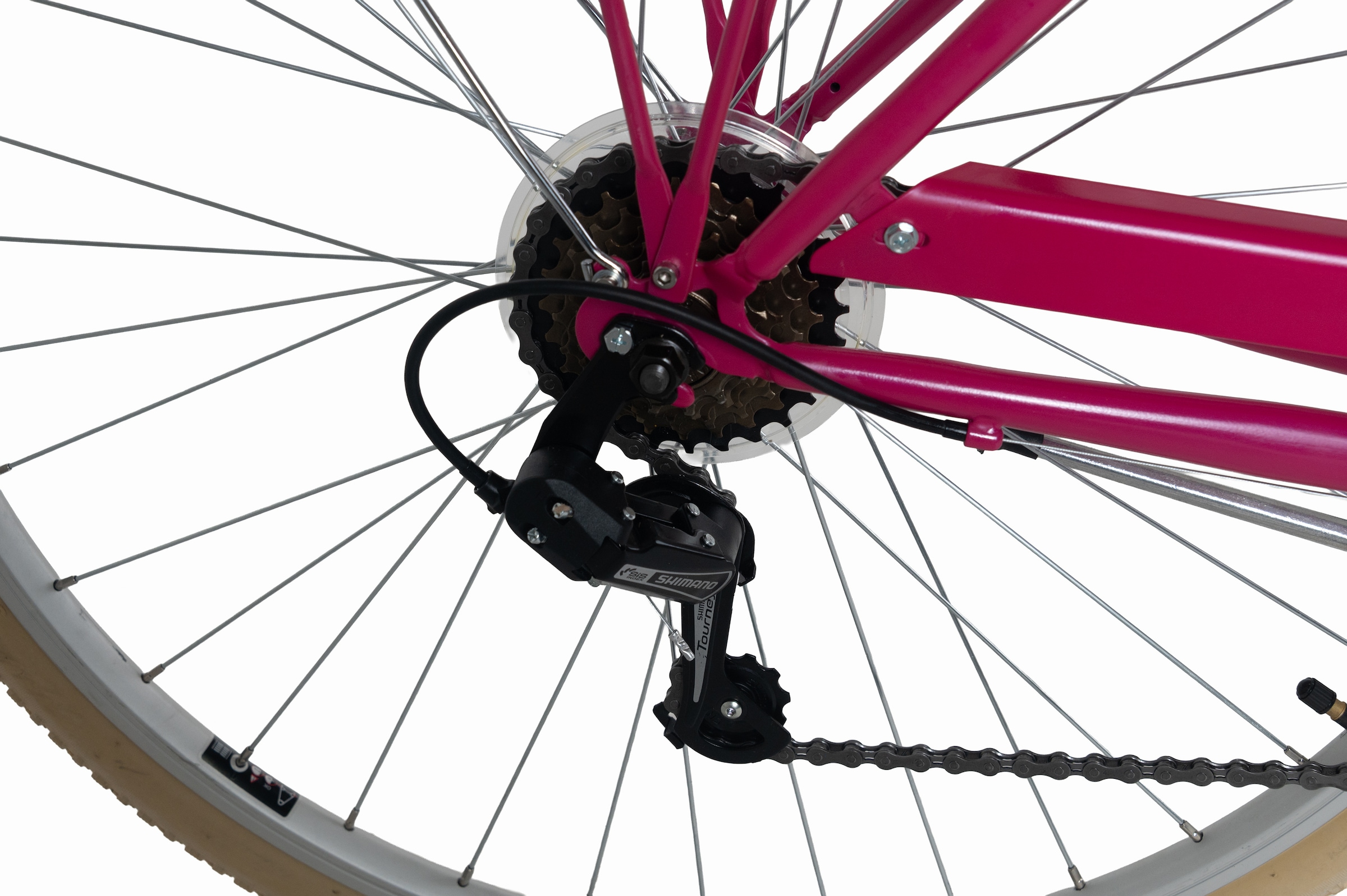 Dacapo Cityrad »DaCapo Damenrad 28'' Toscana Rosa 6 Gänge RH 48 cm« 6 Gang Shimano Tourney Schaltwerk Kettenschaltung