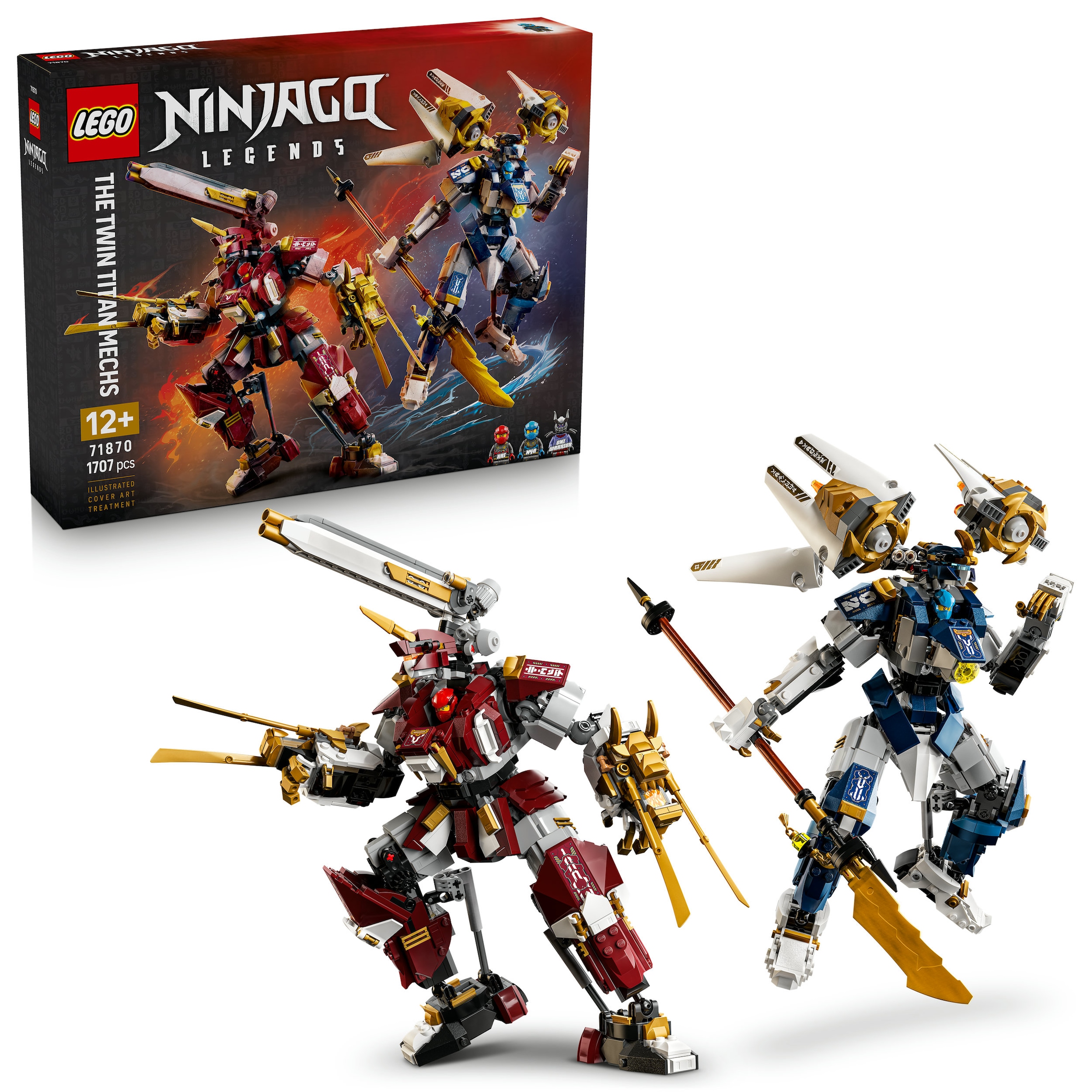 LEGO Kinder Konstruktionsspielsteine "Die Zwillings-Titanmechs (71870), LEGO Ninjago", bunt, Kunststoff, Spielbausteine, Made in Europe