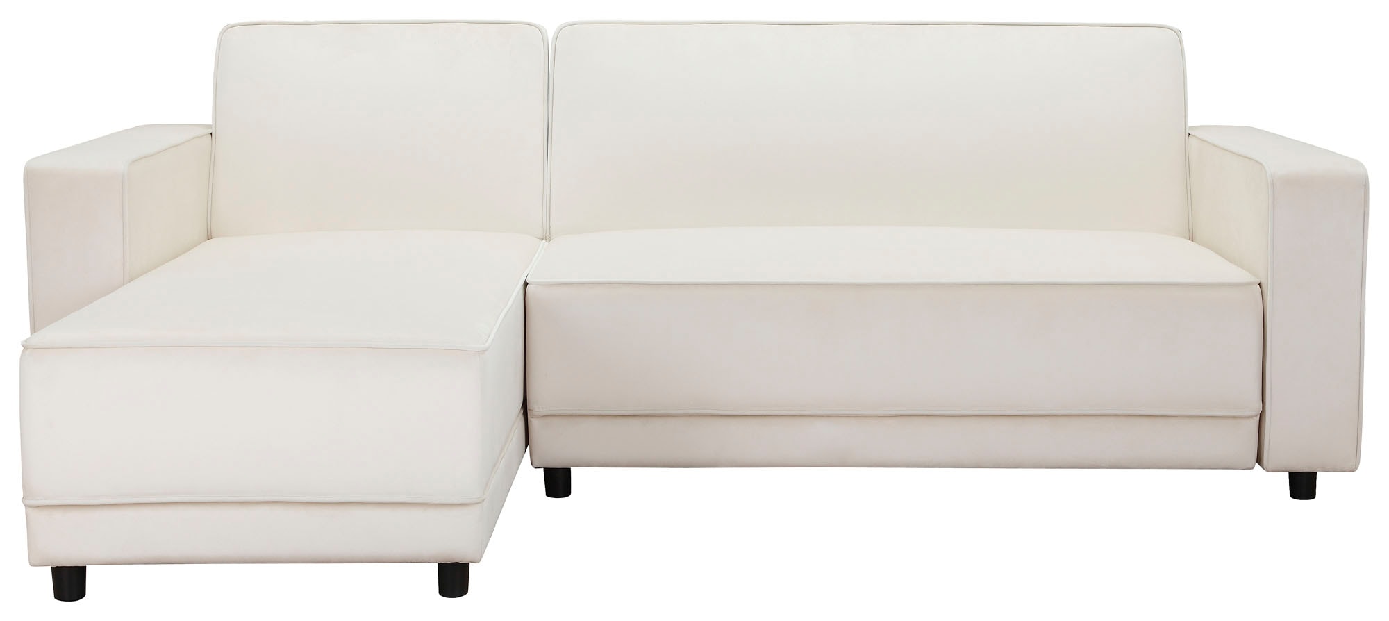 Dorel Home Ecksofa »Allie Schlafsofa 230 cm mit Relaxfunktion in der Rückenlehne«, Schlaffunktion (108/194,5cm), trendiger Cord o. pflegeleichter Velours