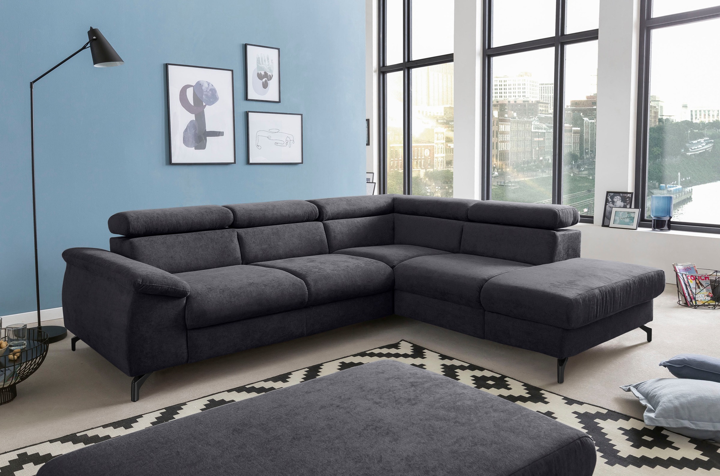 COTTA Ecksofa "Komaris L-Form", mit Kopfteilverstellung, wahlweise mit Bett günstig online kaufen