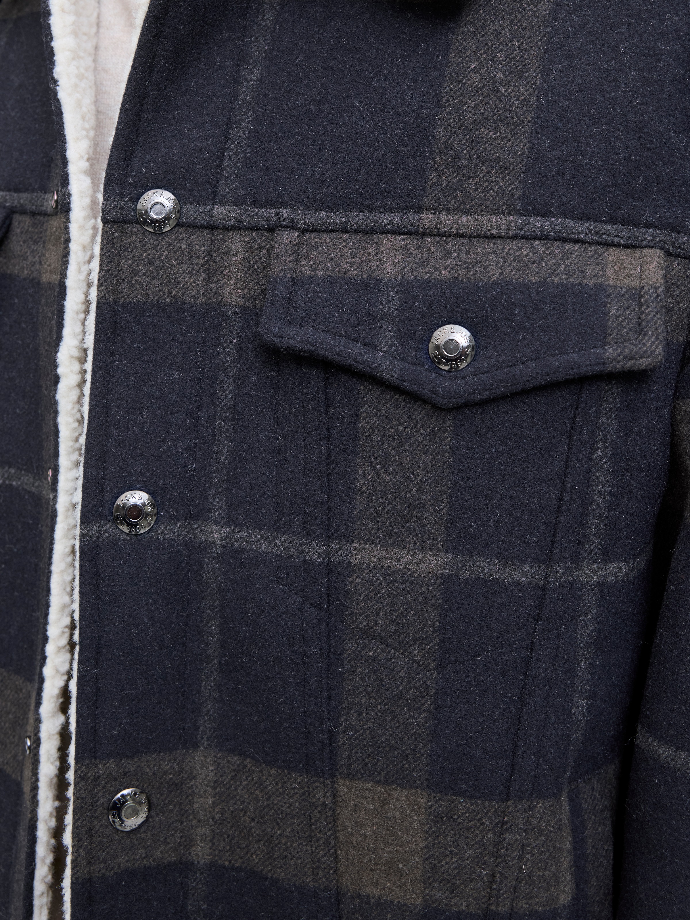 Jack & Jones Wolljacke »JPRBLUTEXAS WOOL BLEND TRUCKER JACKET SN« ohne Kapuze