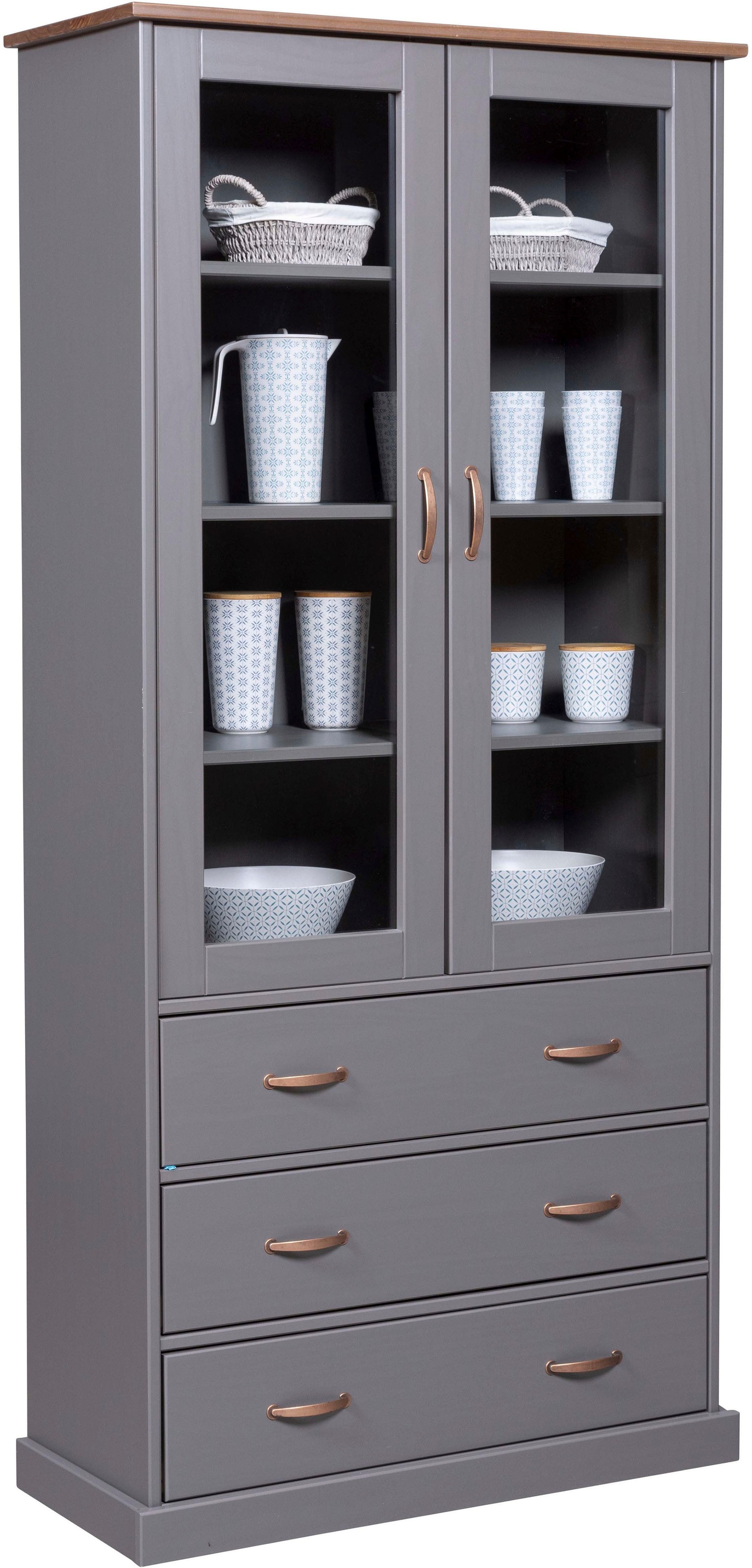 Inter Link Buffet Geschirrschrank im Landhausstil, BxTxH: 90 x 38,4 x 190 cm
