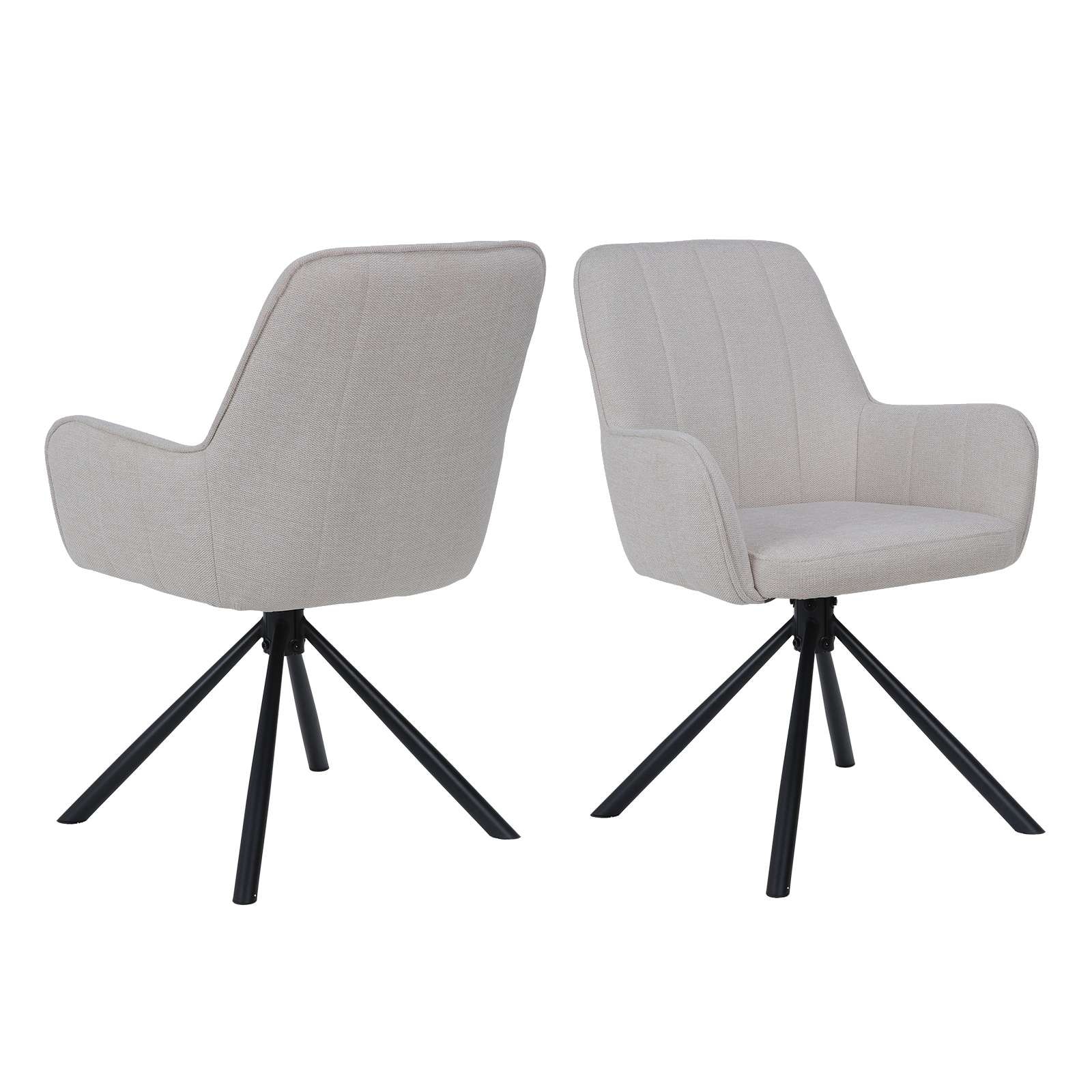 OTTO home Esszimmerstuhl »Flaurent« () 2 Stk.gepolsterte Rückenlehne, Armlehne und Sitzfläche, Sitzhöhe 50 cm