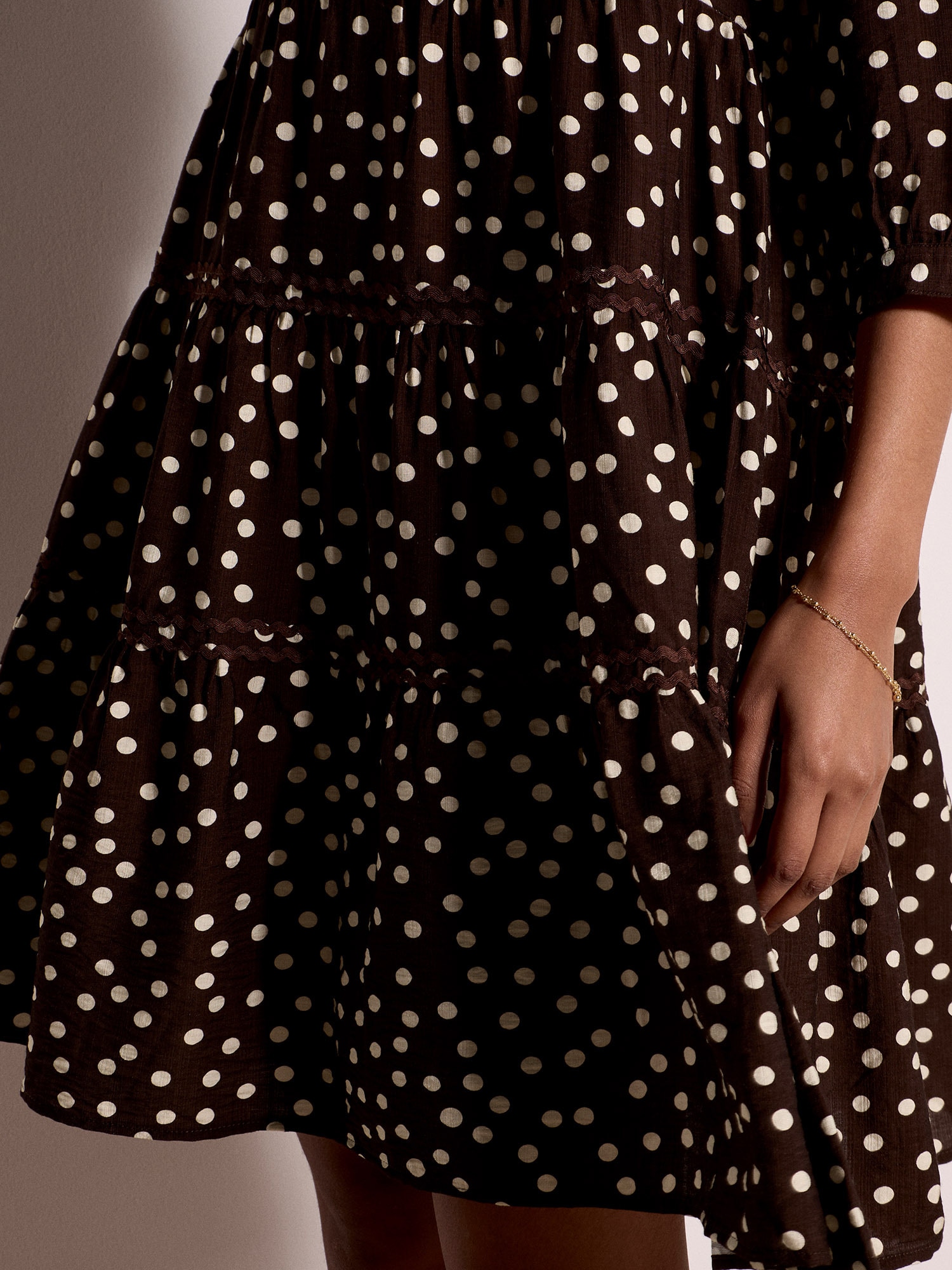 Apricot Minikleid »Mini-Kleid mit Stufenrock« und Polka