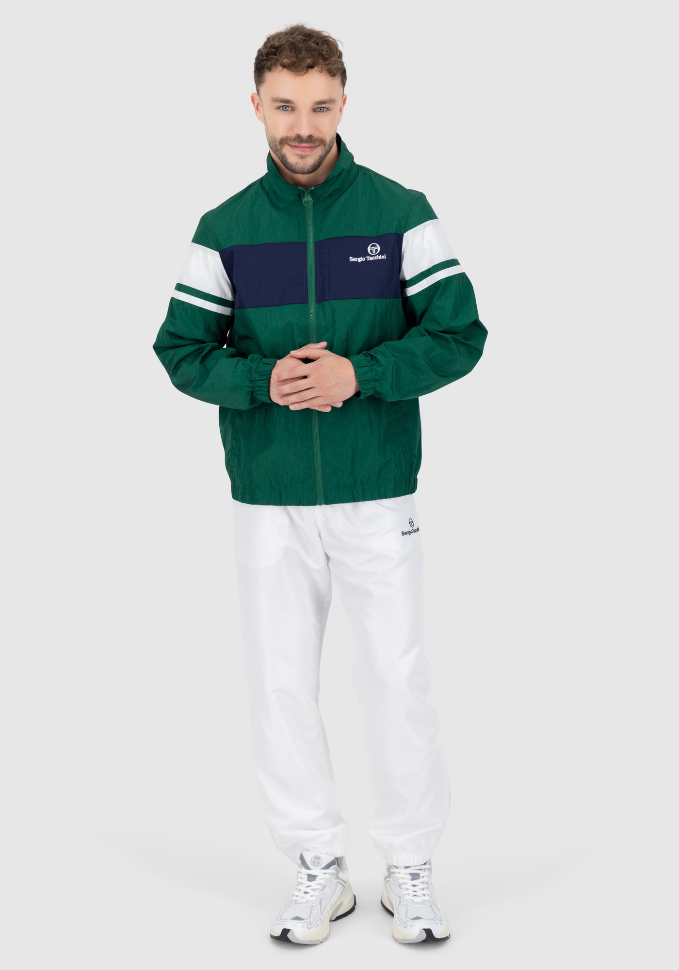 Sergio Tacchini Trainingsjacke »WALLACE TRACK JACKET Herren«, ohne Kapuze, Trainingsjacke Herren, leichte Jacke, Retro, Sportjacke, Outdoor, Sale