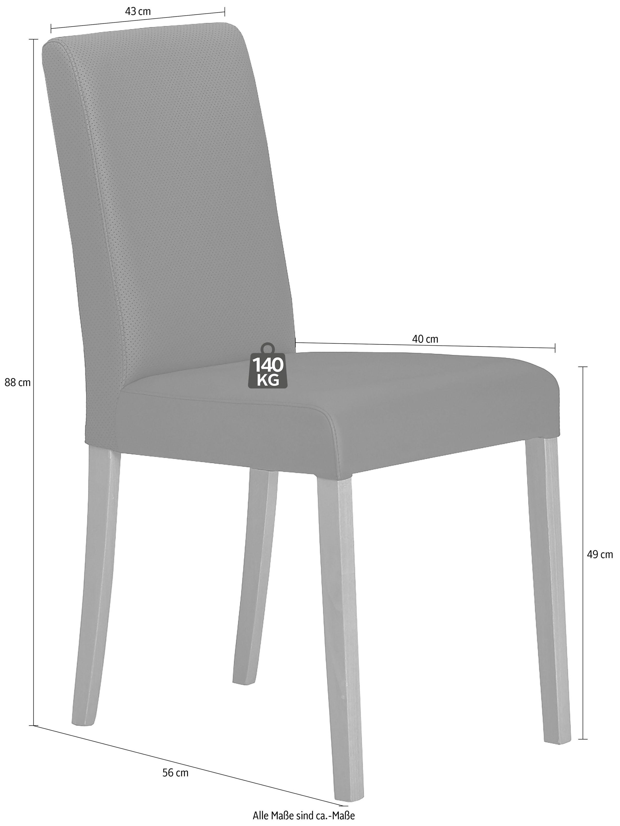 Thumbnail - massivline&more 4-Fußstuhl "Sylt" (Set) 2 Stk.Gestell aus Massivholz