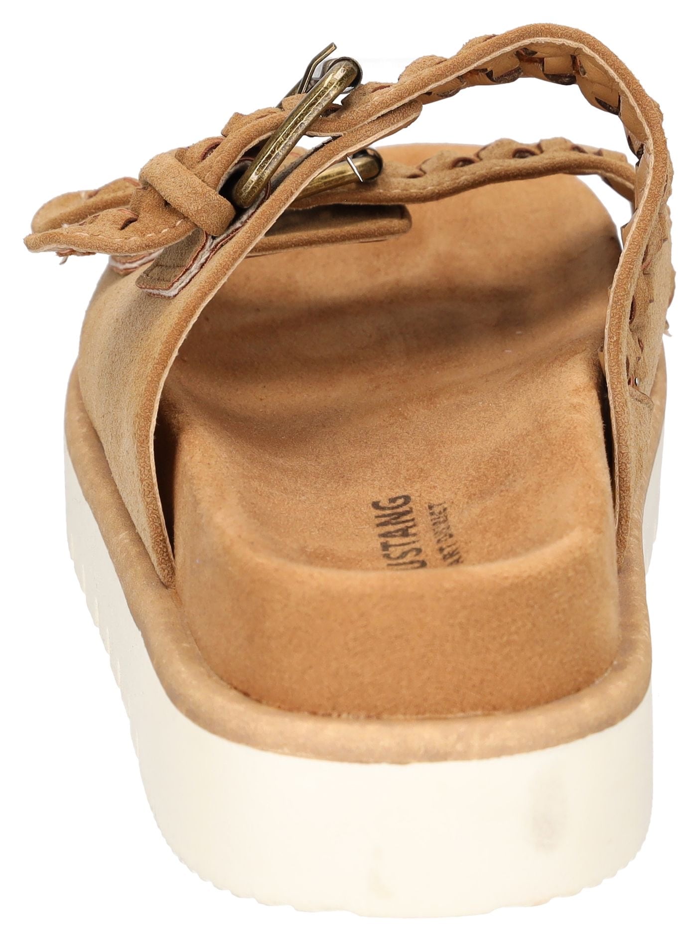 Mustang Shoes Pantolette, Sandale, Plateausandale, Pool Slides mit komfortablem Tieffußbett