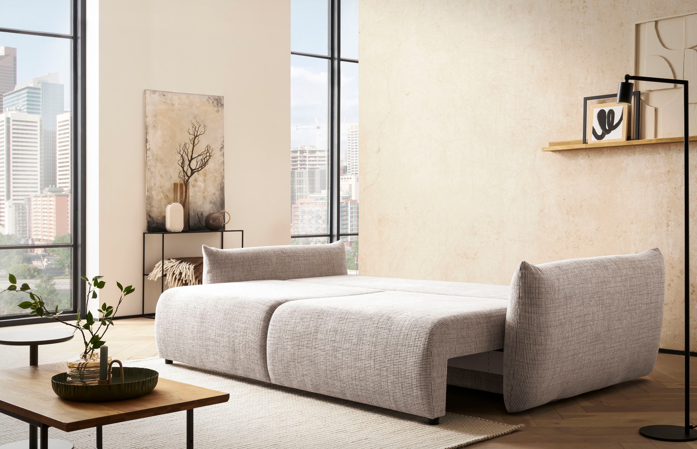 Home affaire 3-Sitzer "MAVAS Schlafsofa mit Bettkasten" ca.240/108cm (Liege günstig online kaufen