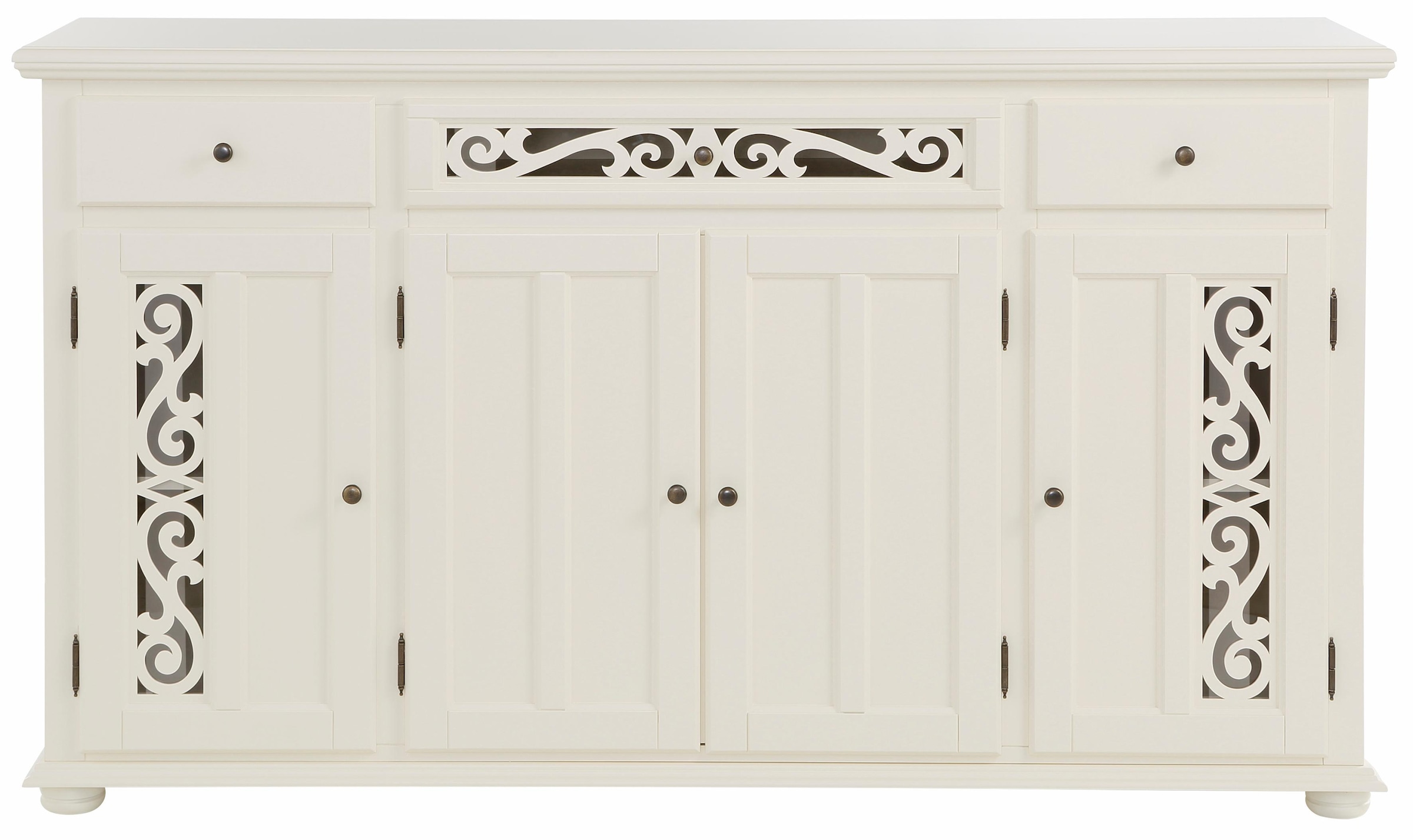 Home affaire Sideboard »Arabeske«, mit dekorativen Fräsungen auf Tür- und Schubladenfronten, Breite 171cm