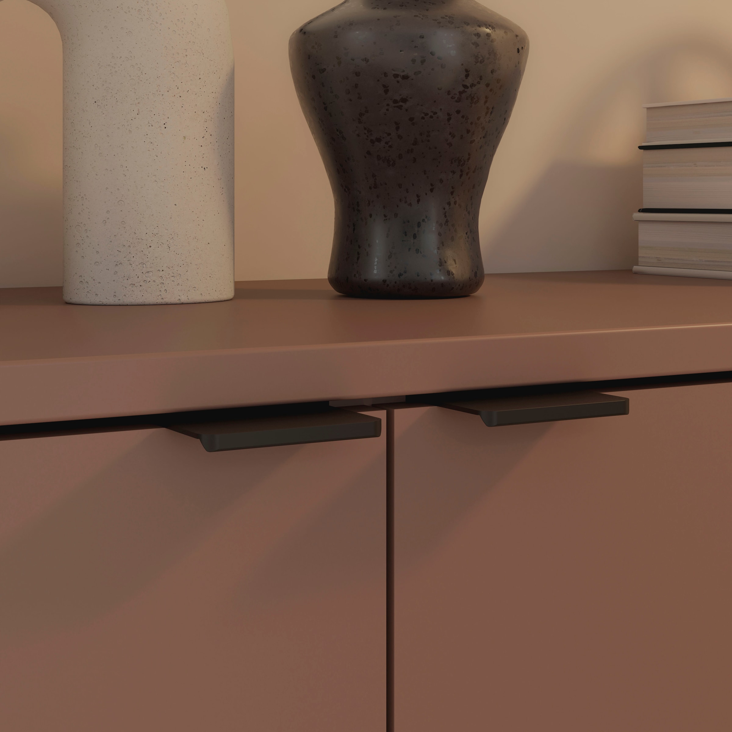 FORTE Sideboard »Ganymede«, Sideboard, Stauraum, Schublade; Metallgriffe, 4 Dekore, Breite 119,8cm