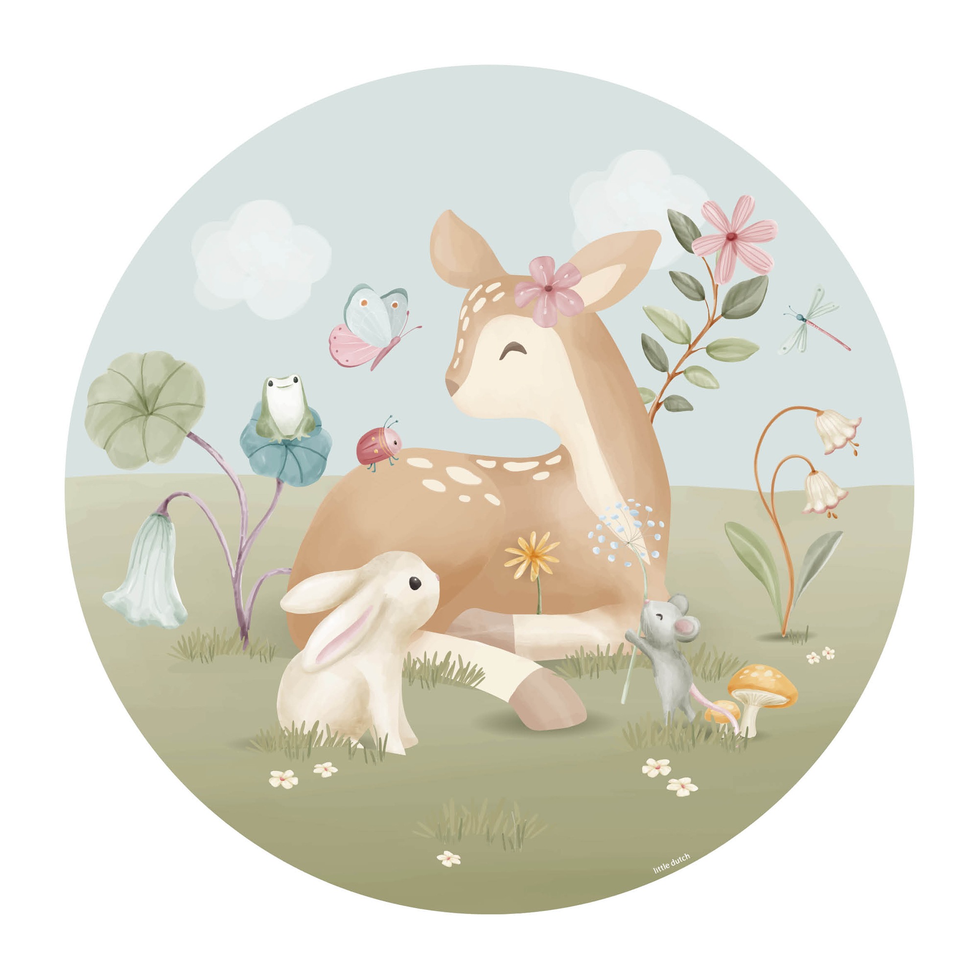 LITTLE DUTCH Wandtattoo "Wandsticker XL Fairy Garden (100x100cm)" günstig online kaufen