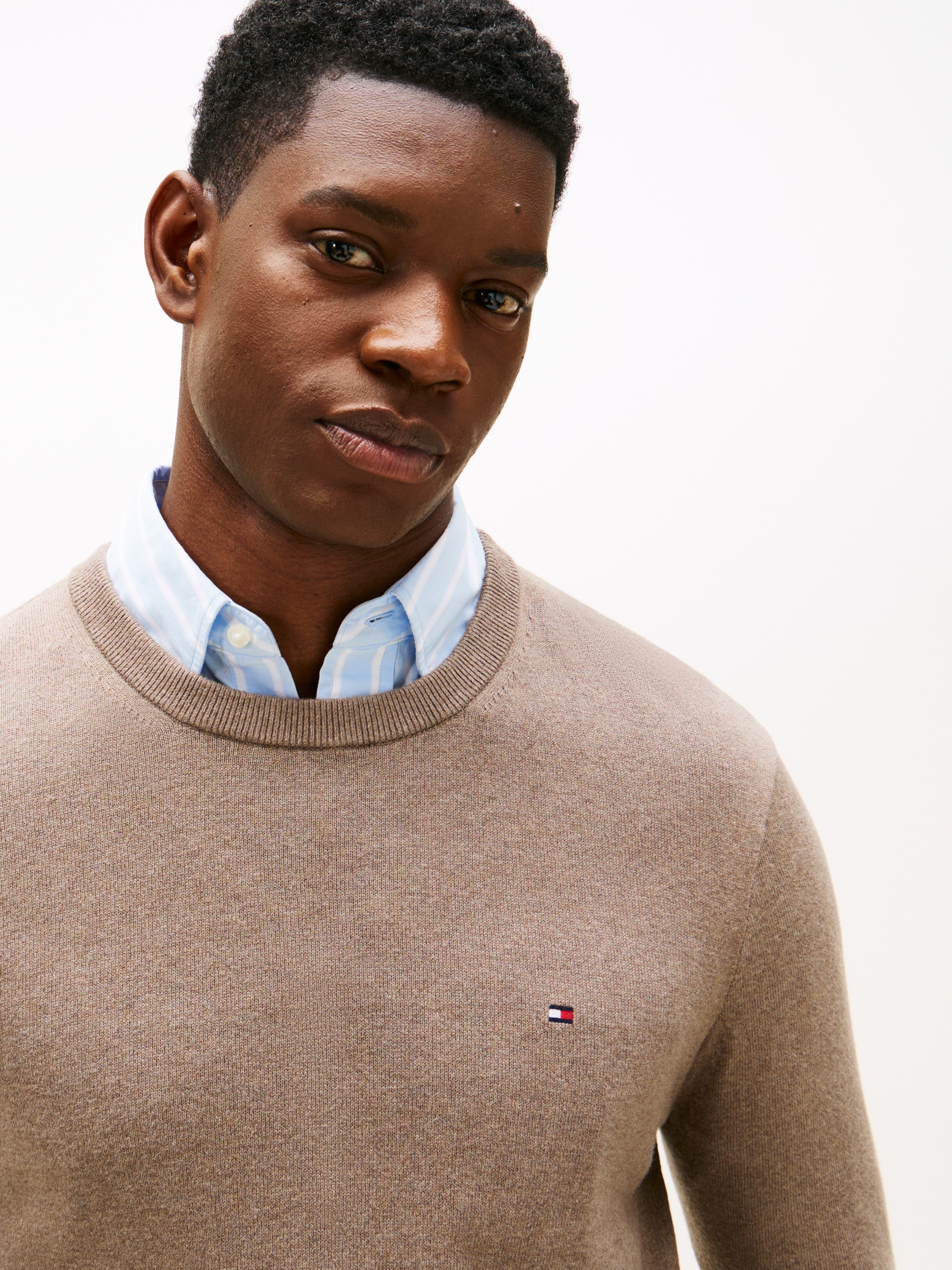 Tommy Hilfiger Rundhalspullover "PIMA ORG CTN CASHMERE CREW NECK" günstig online kaufen