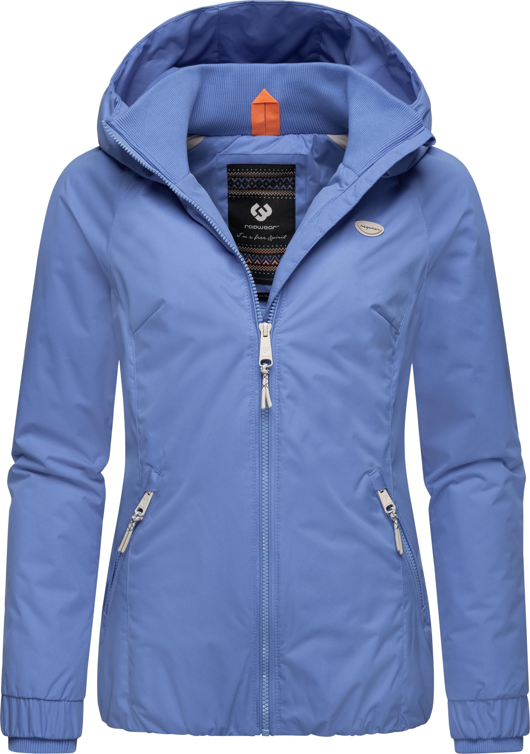 Winterjacke RAGWEAR "Dizzie Warm", Damen, Gr. L (40), blau, Obermaterial: 100% Polyester; Innenfutter: 100% Polyester; Wattierung: 100% Polyester, Basic, figurumspielend hüftbedeckend, Ärmel ohne Ärmelschlitz Rippbündchen mit Gummizug, Jacken Winterjacke, 3