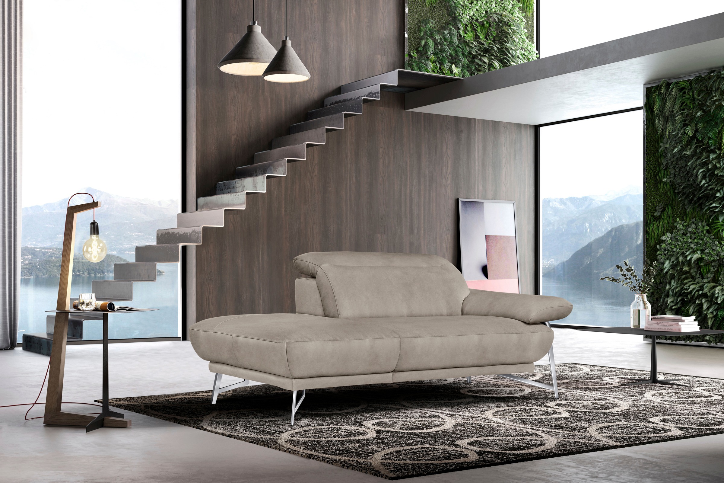 Egoitaliano Sofa "Anais, erstklassiger Sitzkomfort, Fußfarbe chrom" Set, Ko günstig online kaufen