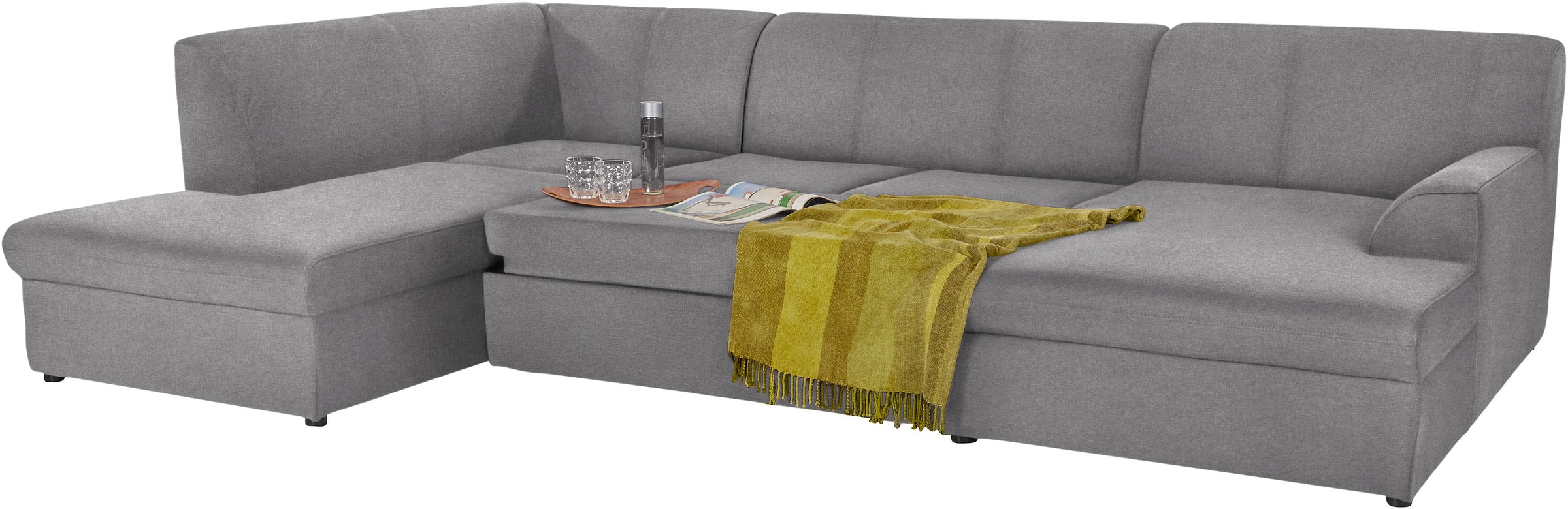Thumbnail - DOMO collection Wohnlandschaft "Topper, elegant und zeitlos, komfortabel, U-Form" wahlweise mit Bettfunktion
