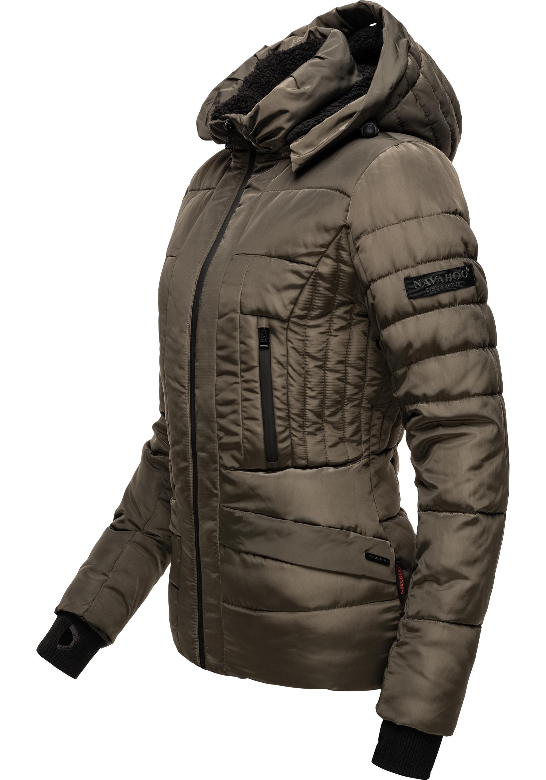 Navahoo Steppjacke "Adele" mitKapuze hochwertige Winterjacke mit edler Kuns günstig online kaufen