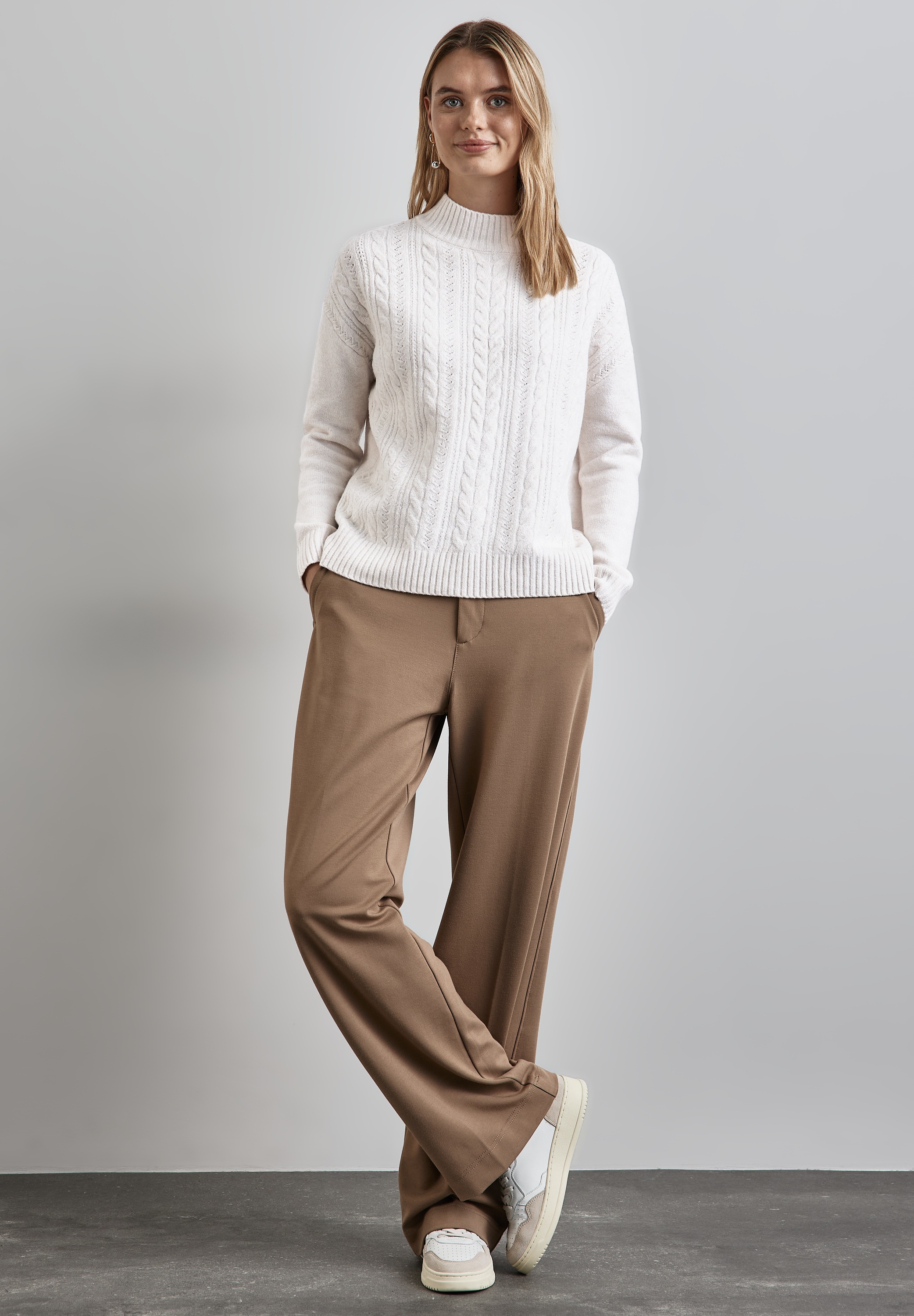 STREET ONE Strickpullover, mit Stehkragen