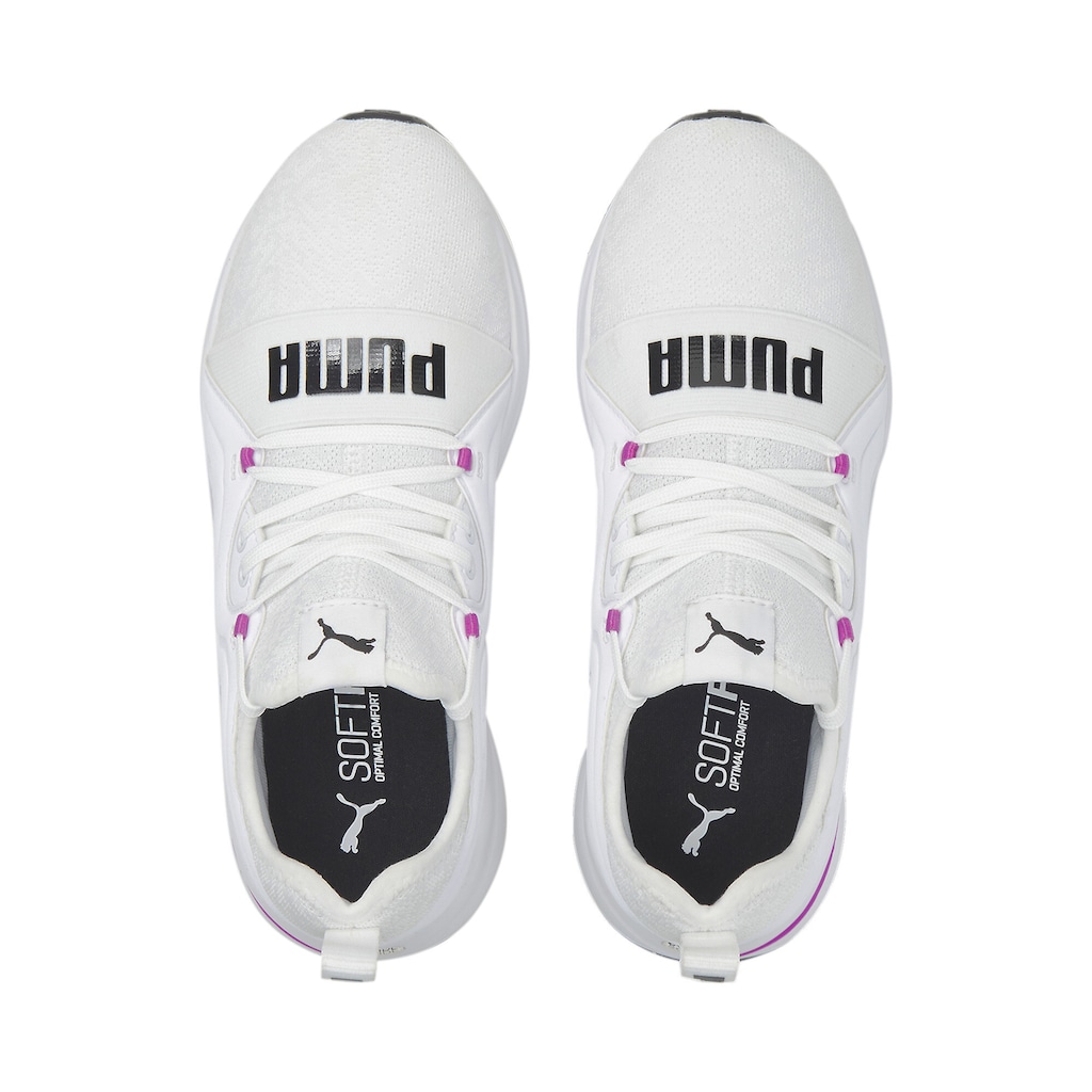 Schuhe Schnürschuhe PUMA Sneaker »Softride Rift Breeze Lux Damen Laufschuhe Regular« weiß-orchidee-pink