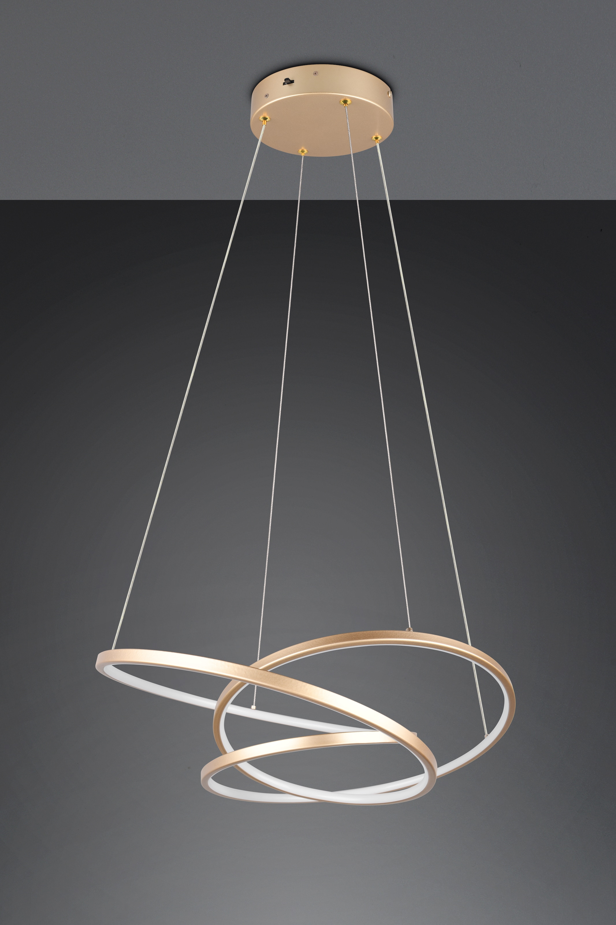 TRIO Leuchten LED Pendelleuchte »DARVIN, LED Hängelampe 34W 4500 Lumen, dimmbar, Lichtfarbe einstellbar« LED-Board 1 Stk. warmweiß - kaltweiß CCT 2300/3000/4000K warmweiß-kaltweiß, höhenverstellbar bis max 150cm