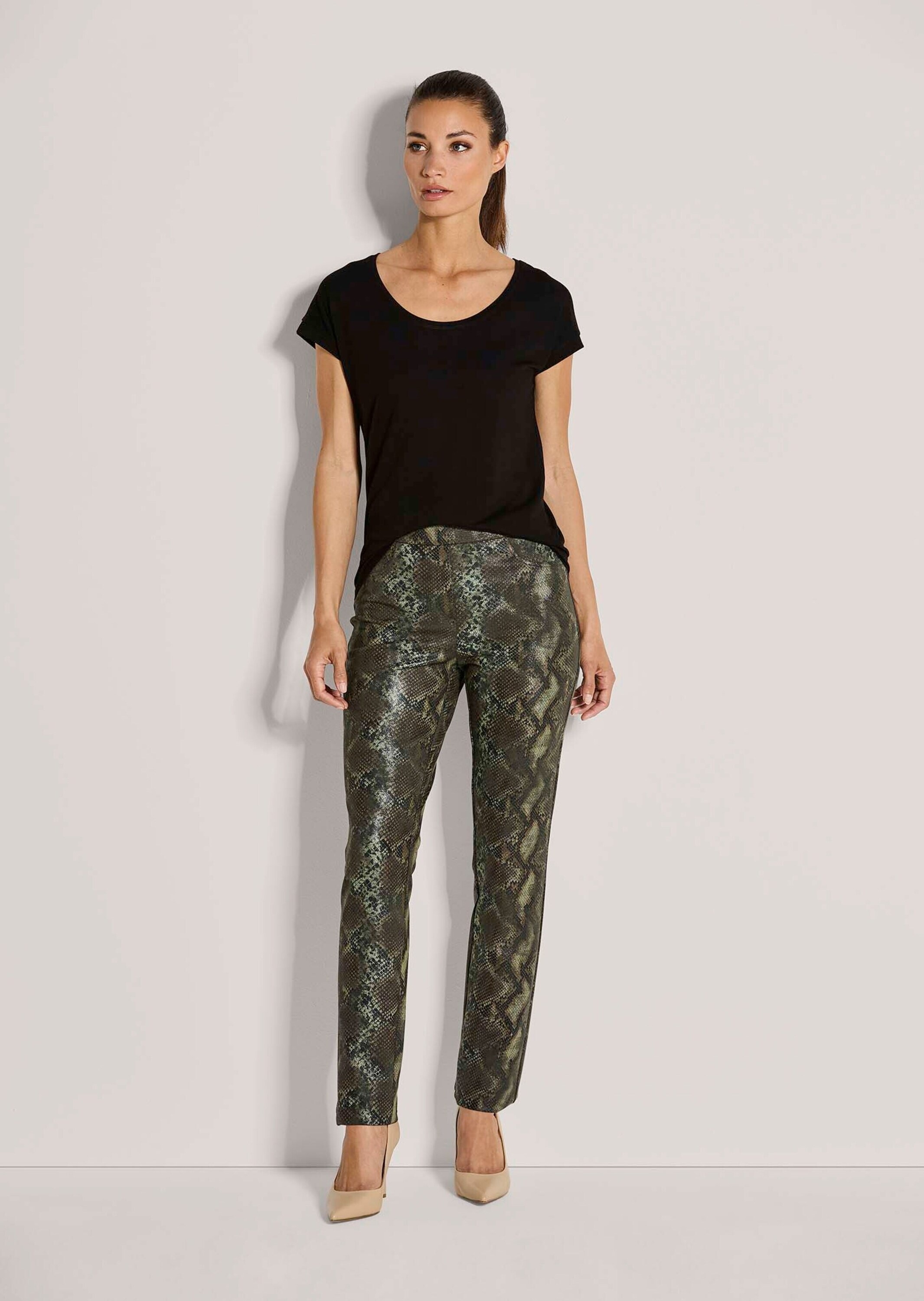 MADELEINE Jerseyhose "Hose Gerade Jerseyhose mit Animal-Print" günstig online kaufen