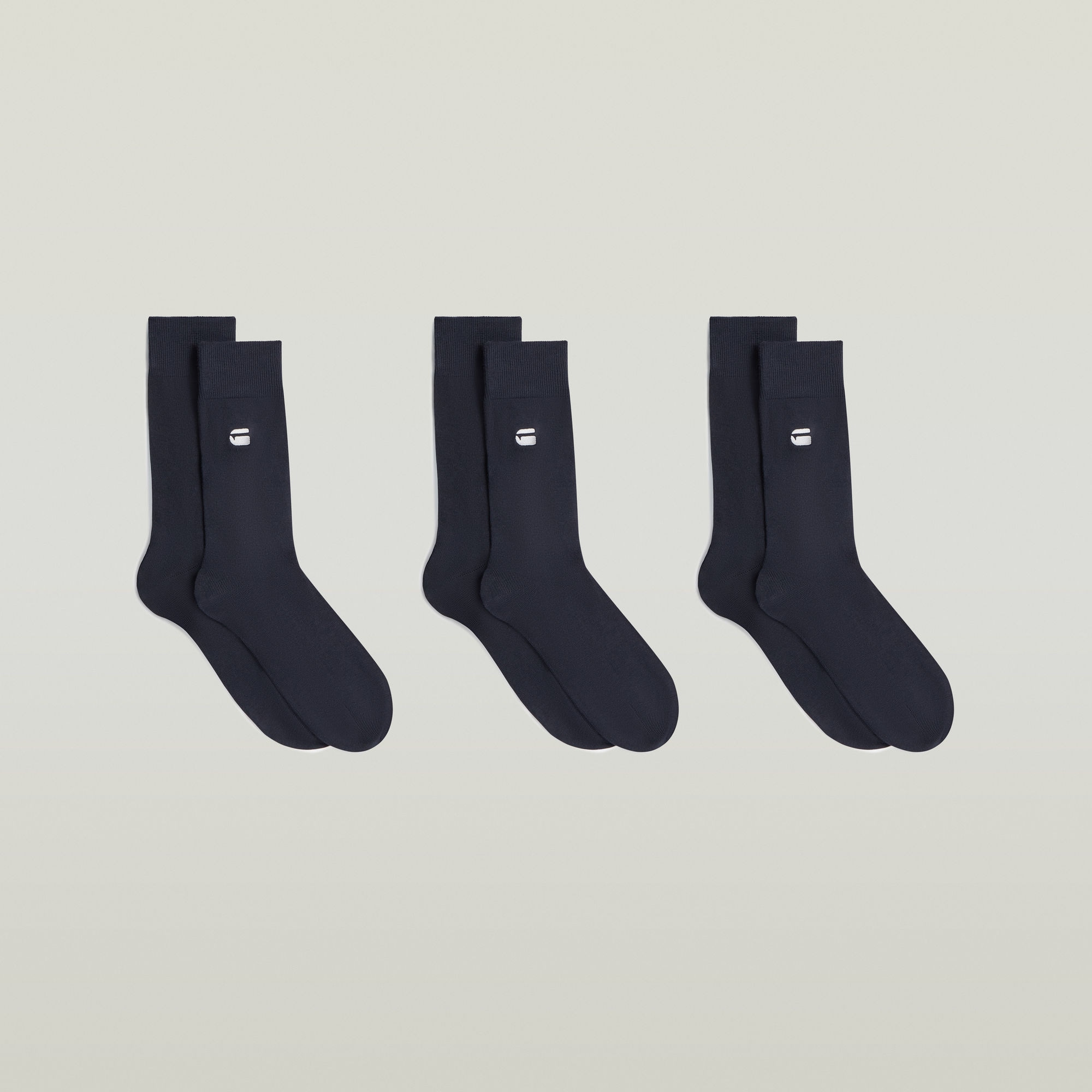 G-STAR Socken »SAGE, 3 PACK SOCKS« Packung, 3 Paar tlg. unifarben mit Logostickerei