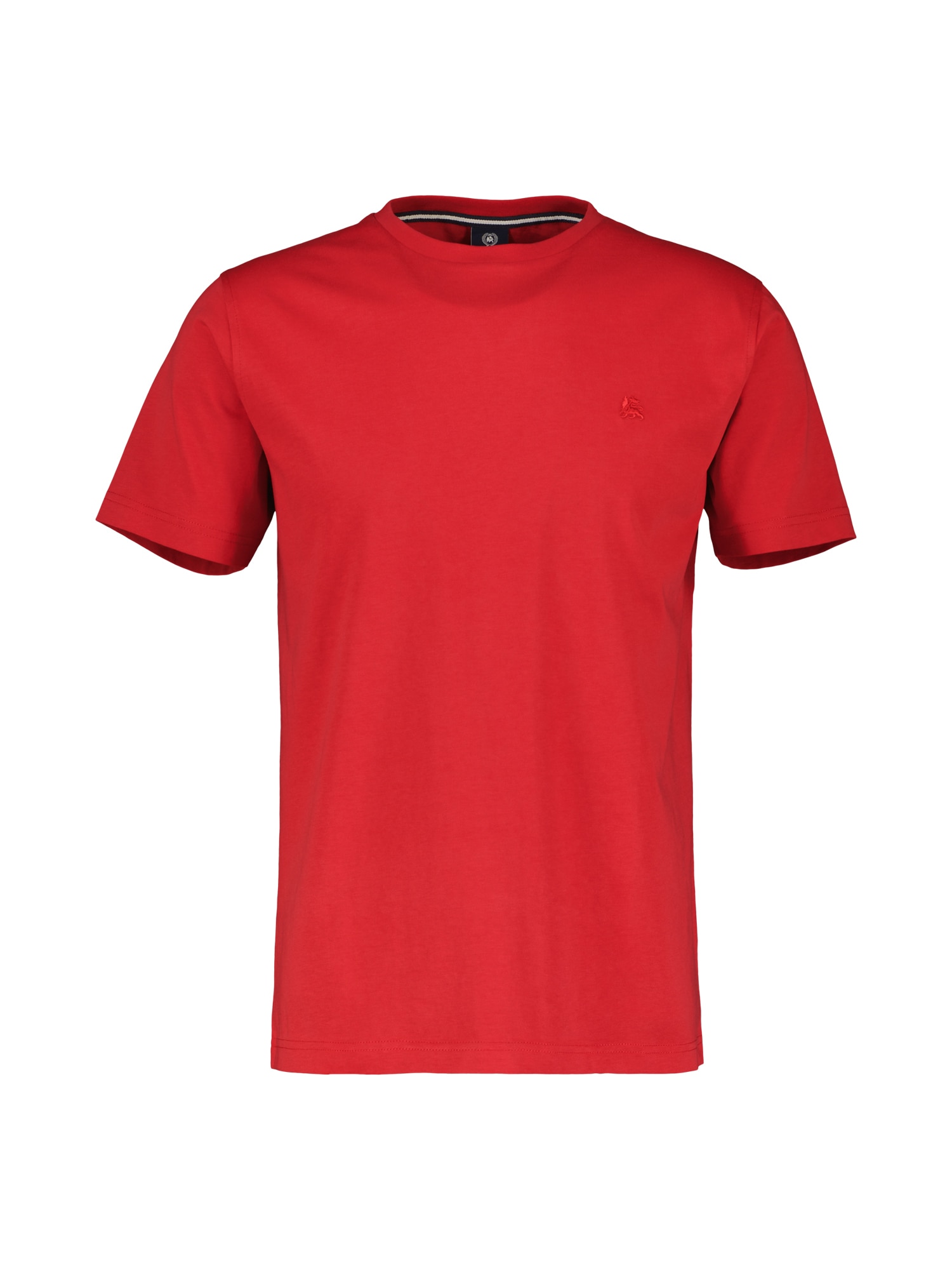 LERROS T-Shirt »LERROS Basic T-Shirt mit Logostitch, unifarben«