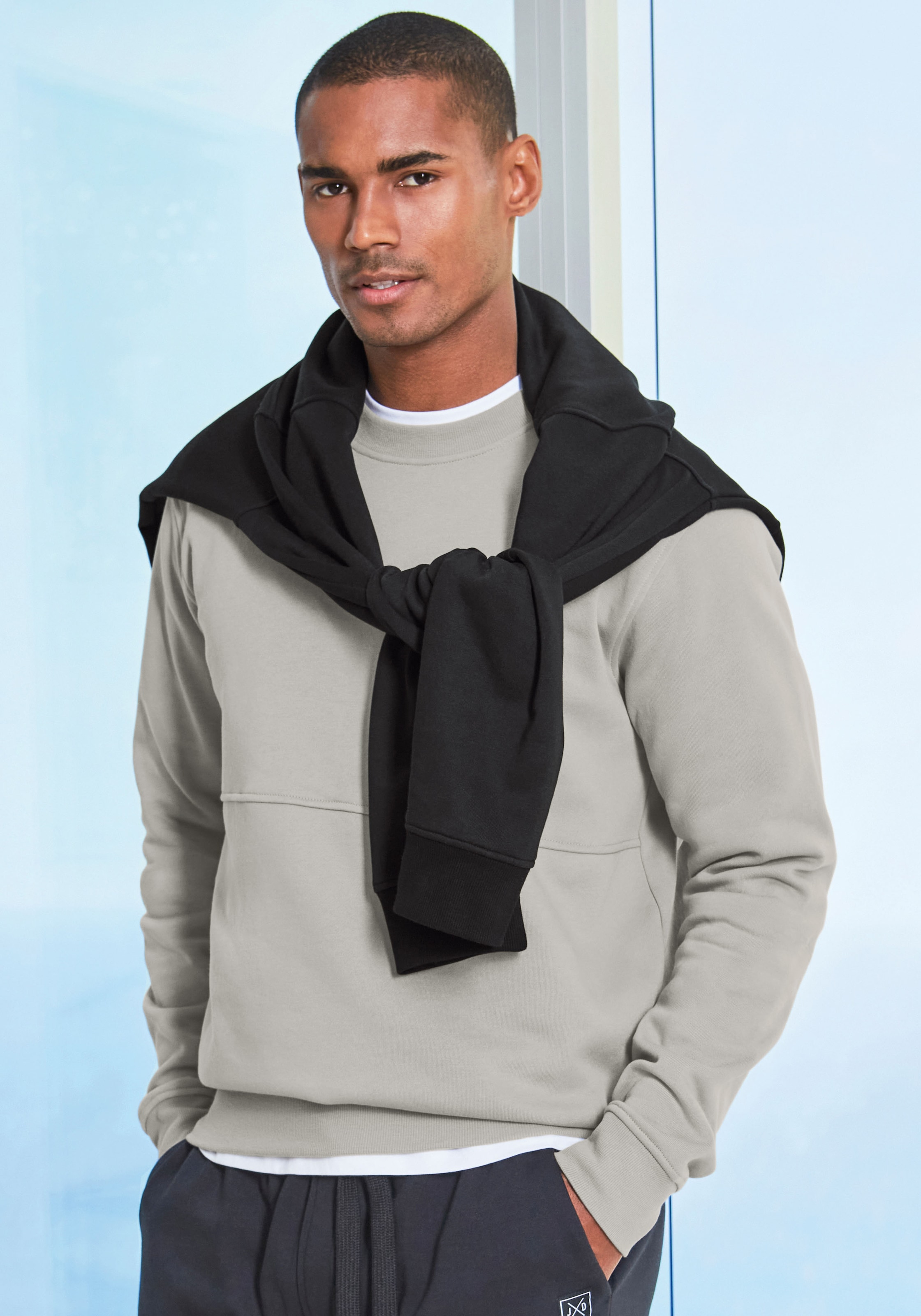 John Devin Sweatshirt "- Pullover mit modischen Teilungsnähten", Langarm, S günstig online kaufen