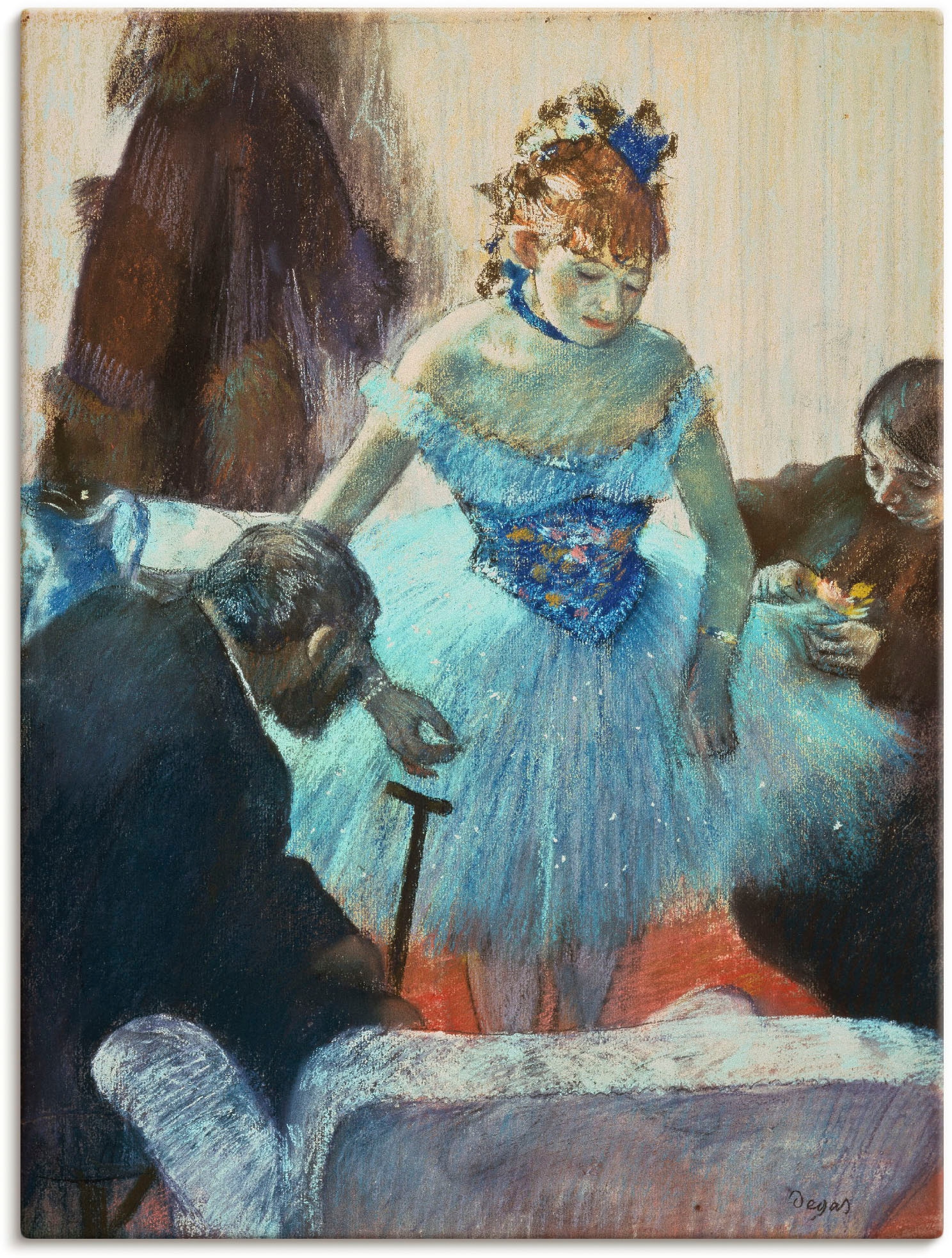 Artland Wandbild »Tänzerin in der Garderobe.«, Frau, (1 St.), als Leinwandbild, Wandaufkleber oder Poster in versch. Größen